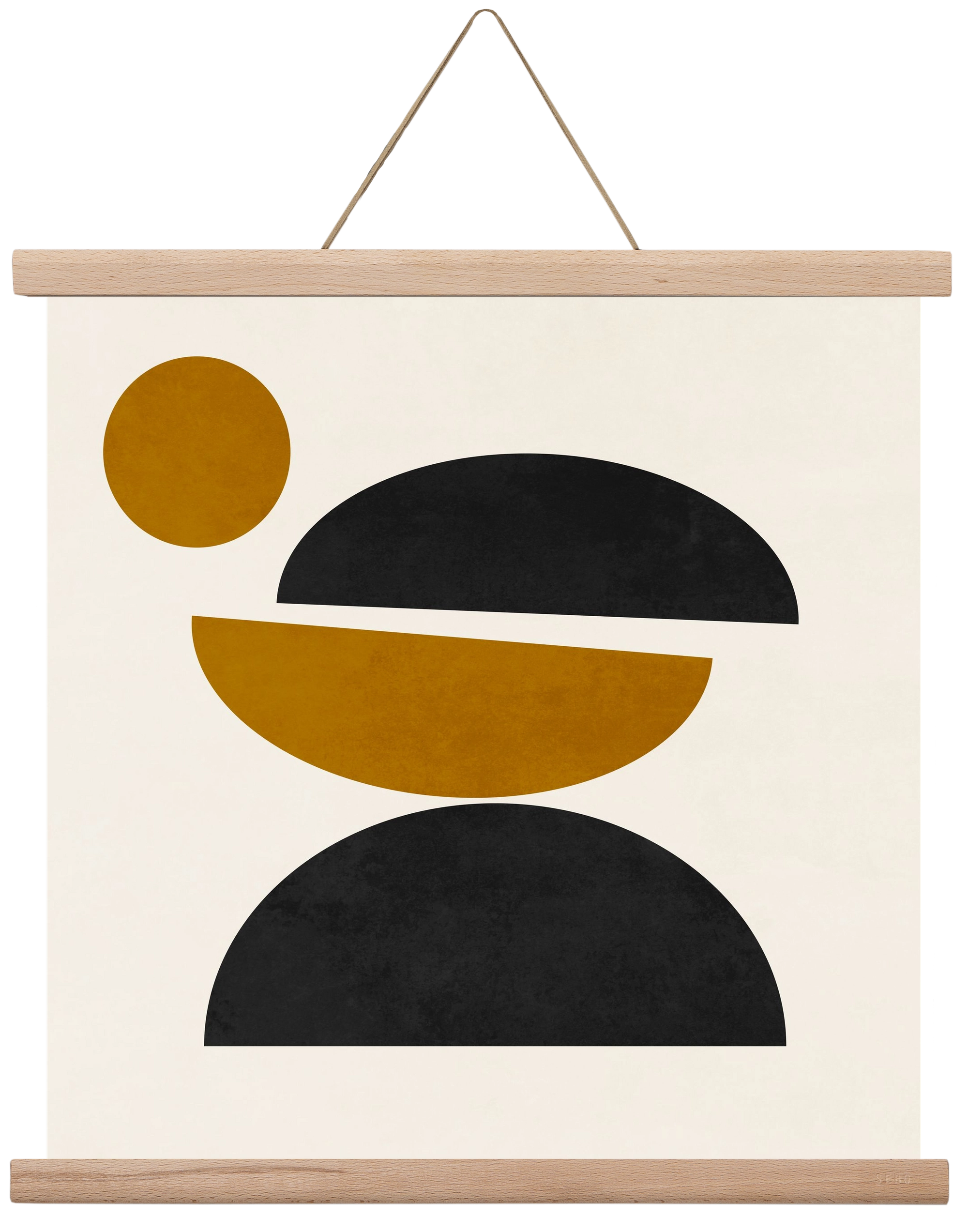 GEOMETRIC SHAPES 9, 40x40 cm (40x40 cm), Tölgy akasztó