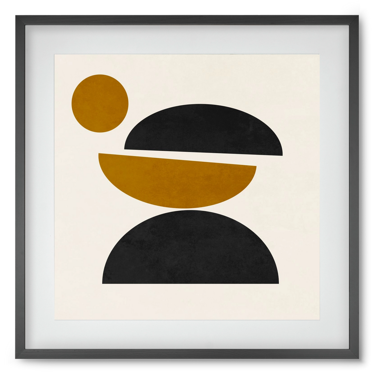 GEOMETRIC SHAPES 9, 50x50 cm (40x40 cm), Fekete keret, paszpartuval