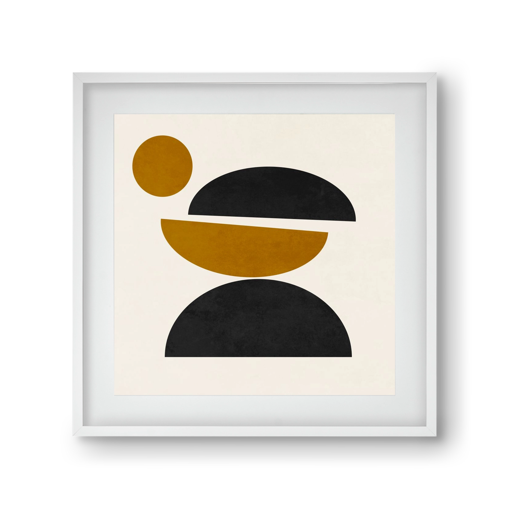 GEOMETRIC SHAPES 9, 30x30 cm (20x20 cm), Fehér keret, paszpartuval