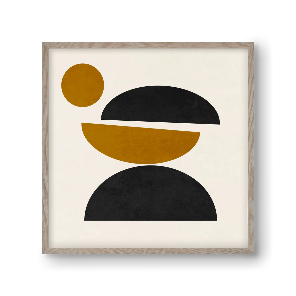 GEOMETRIC SHAPES 9, 30x30 cm (30x30 cm), Tölgy keret