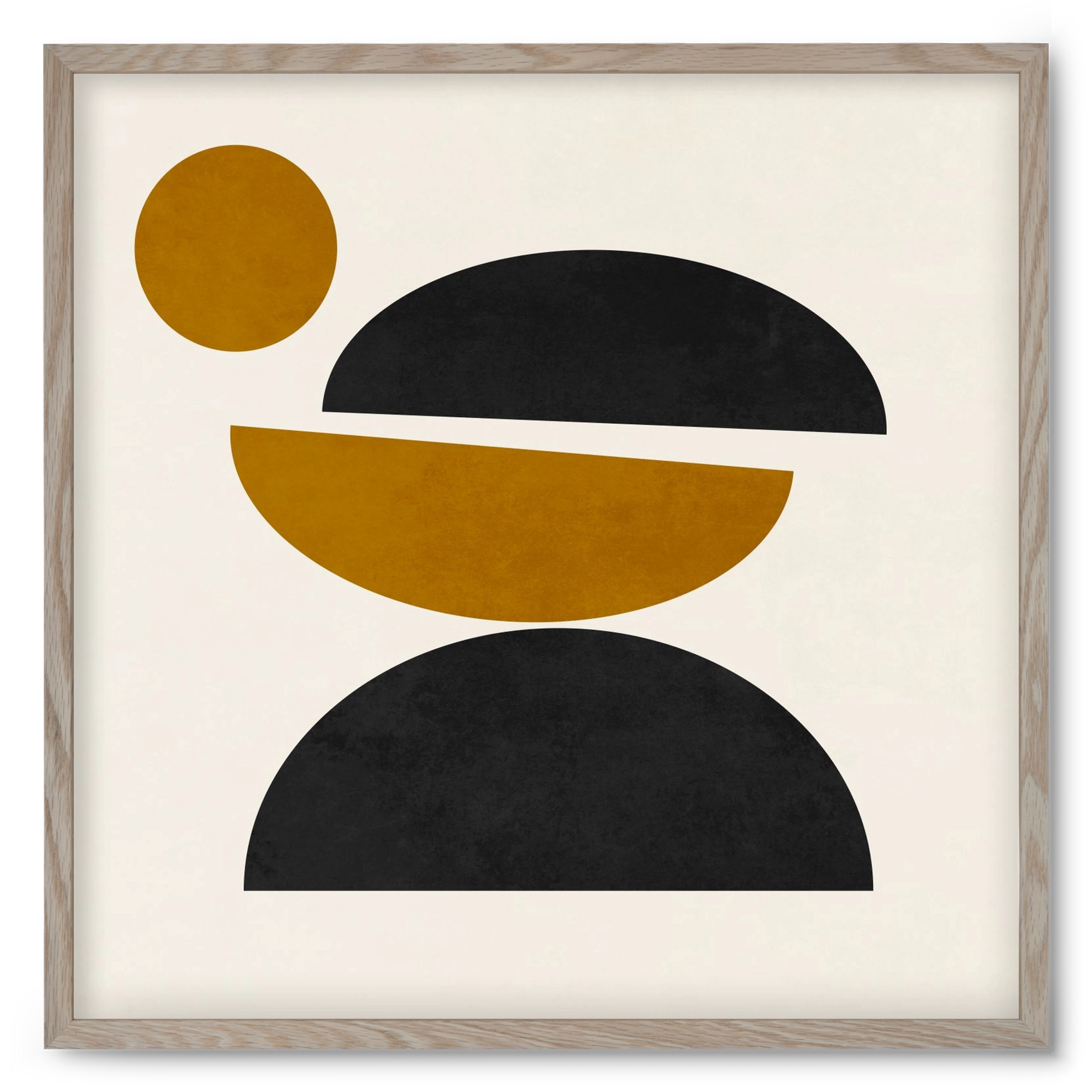 GEOMETRIC SHAPES 9, 50x50 cm (50x50 cm), Tölgy keret