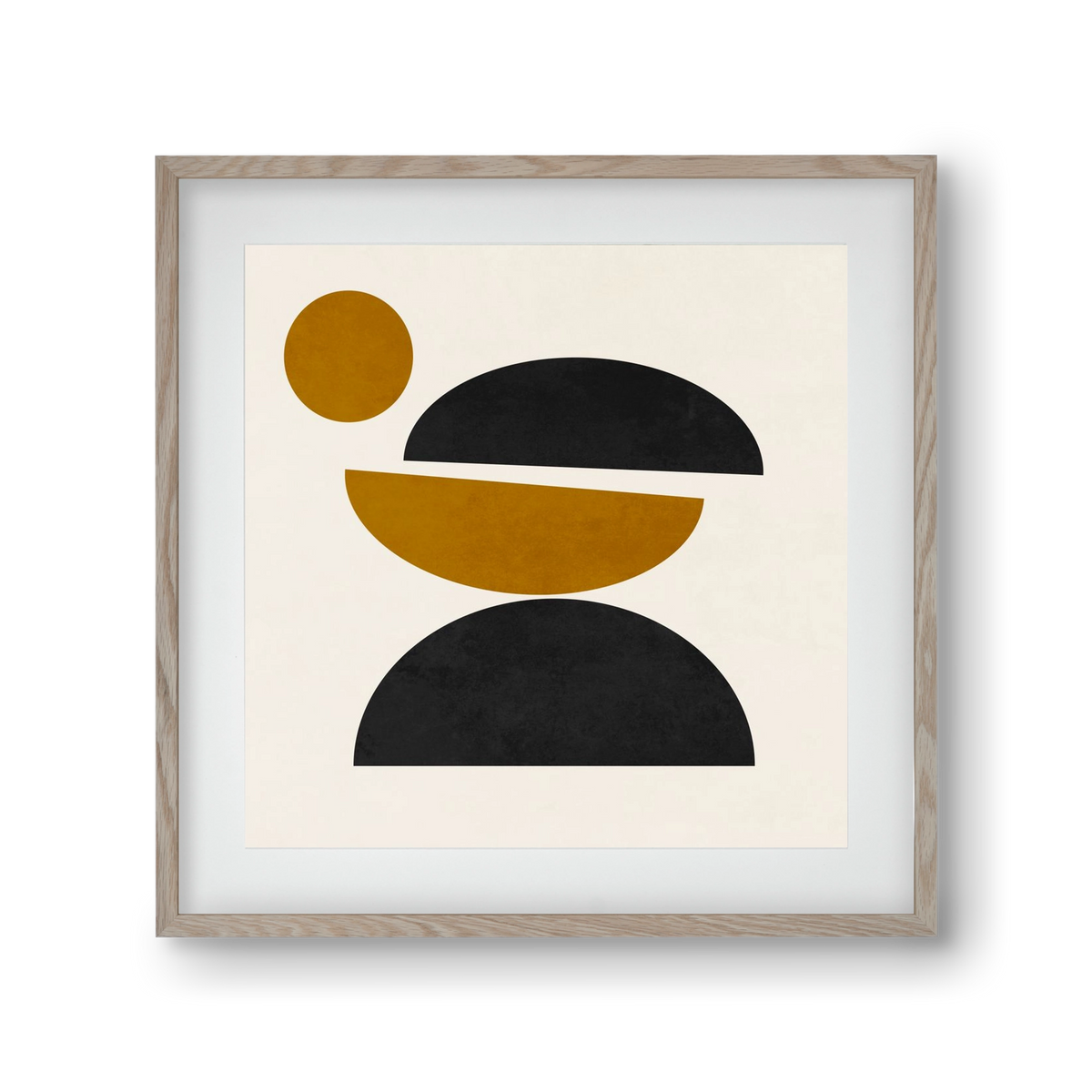 GEOMETRIC SHAPES 9, 30x30 cm (20x20 cm), Tölgy keret, paszpartuval