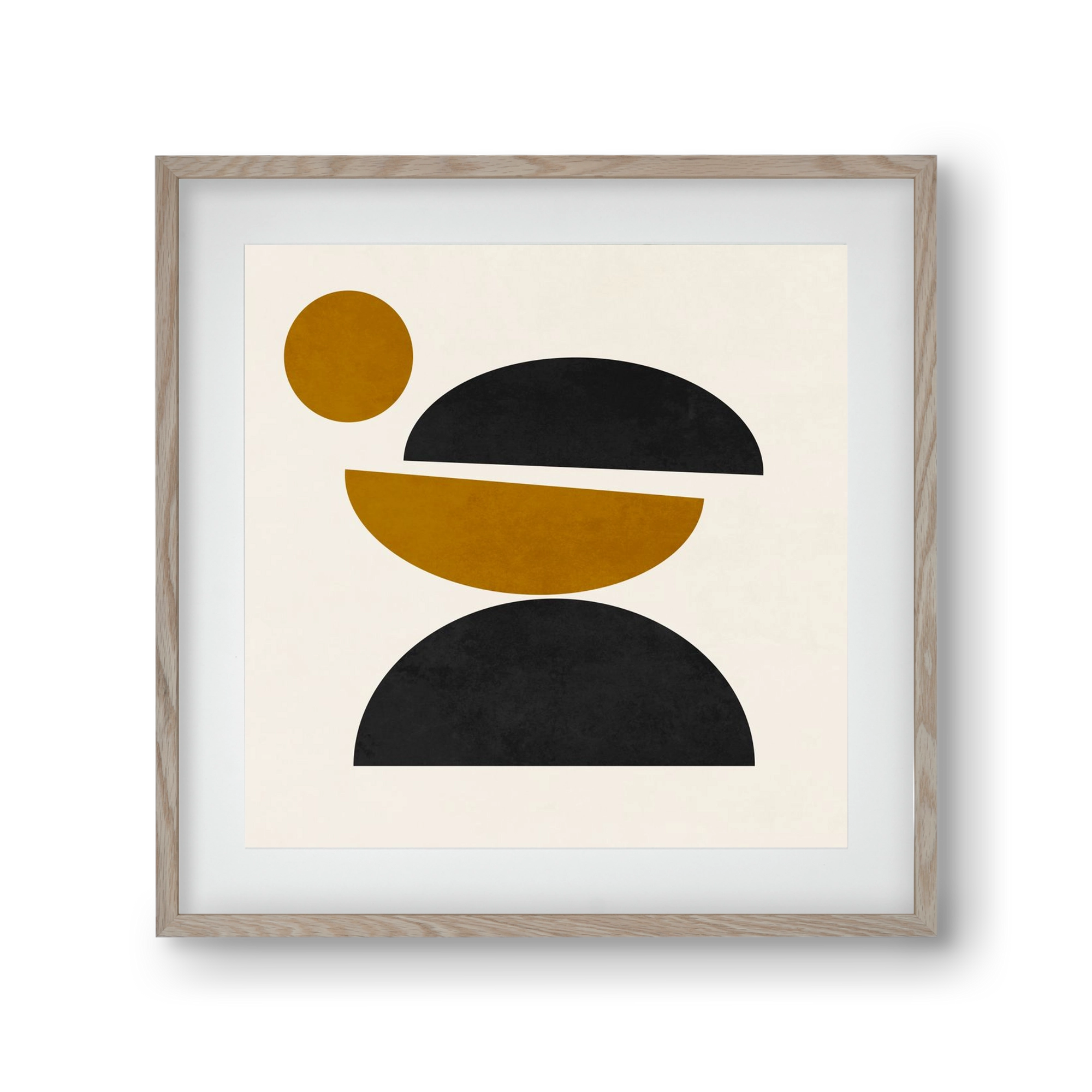 GEOMETRIC SHAPES 9, 30x30 cm (20x20 cm), Tölgy keret, paszpartuval