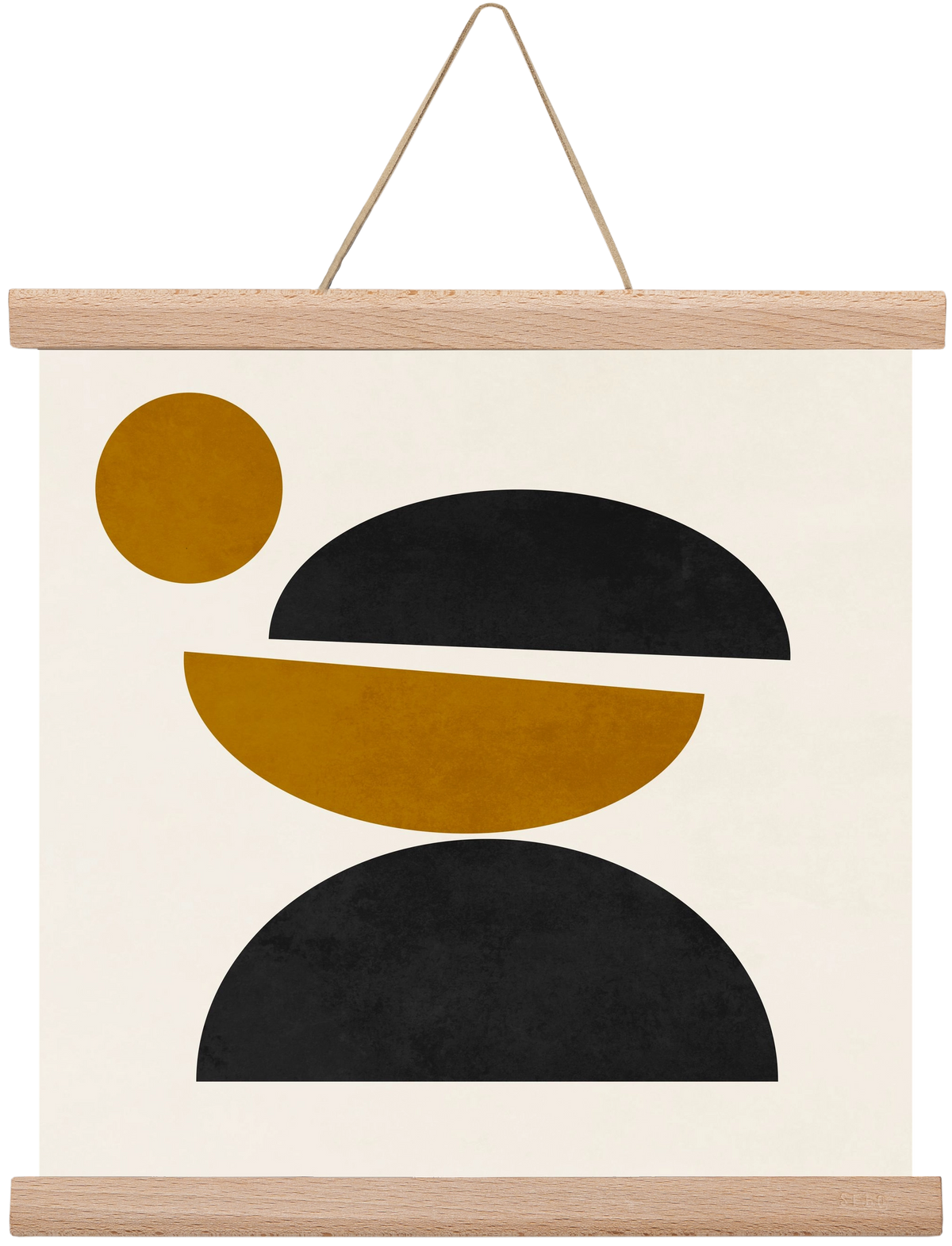 GEOMETRIC SHAPES 9, 30x30 cm (30x30 cm), Tölgy akasztó