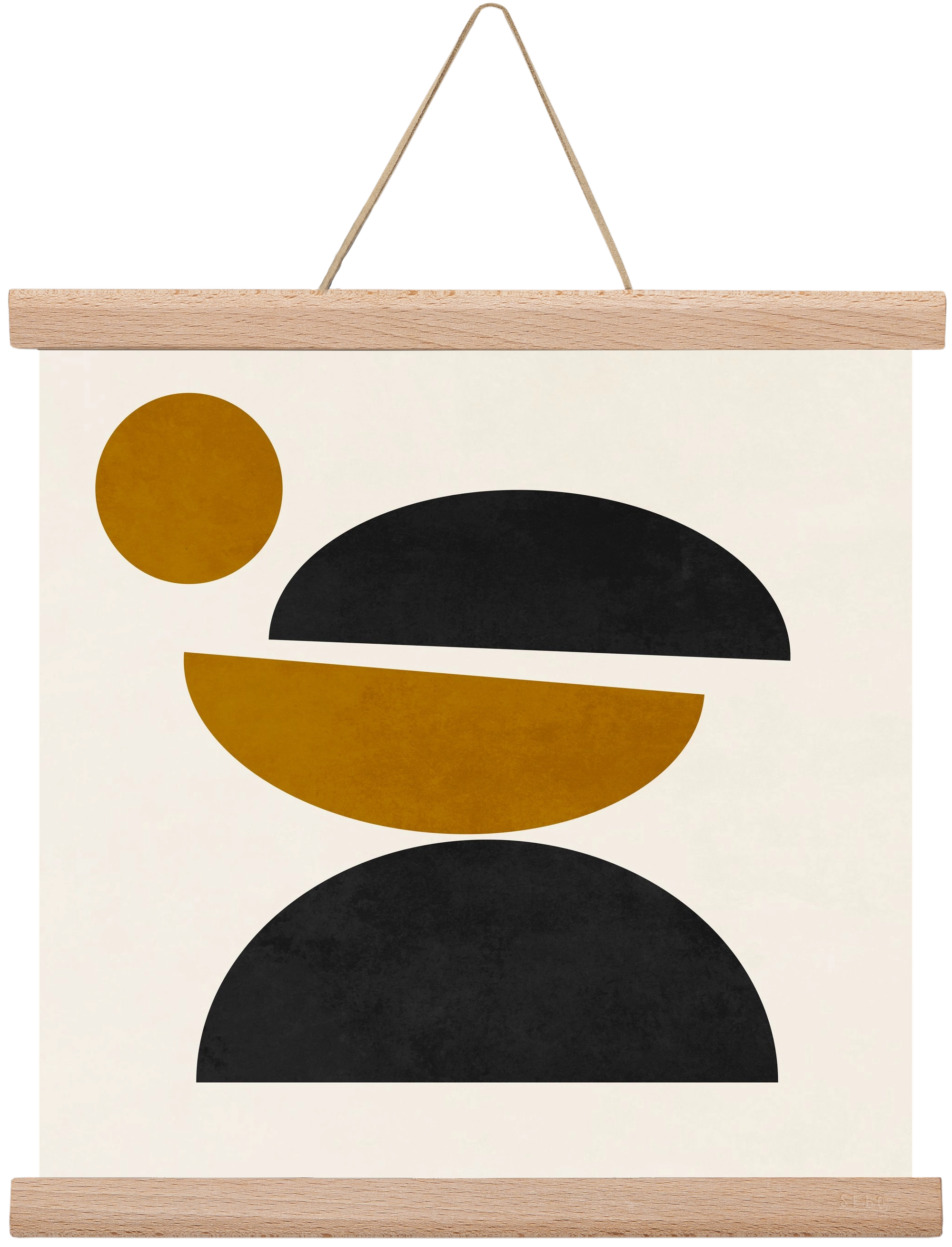 GEOMETRIC SHAPES 9, 30x30 cm (30x30 cm), Tölgy akasztó