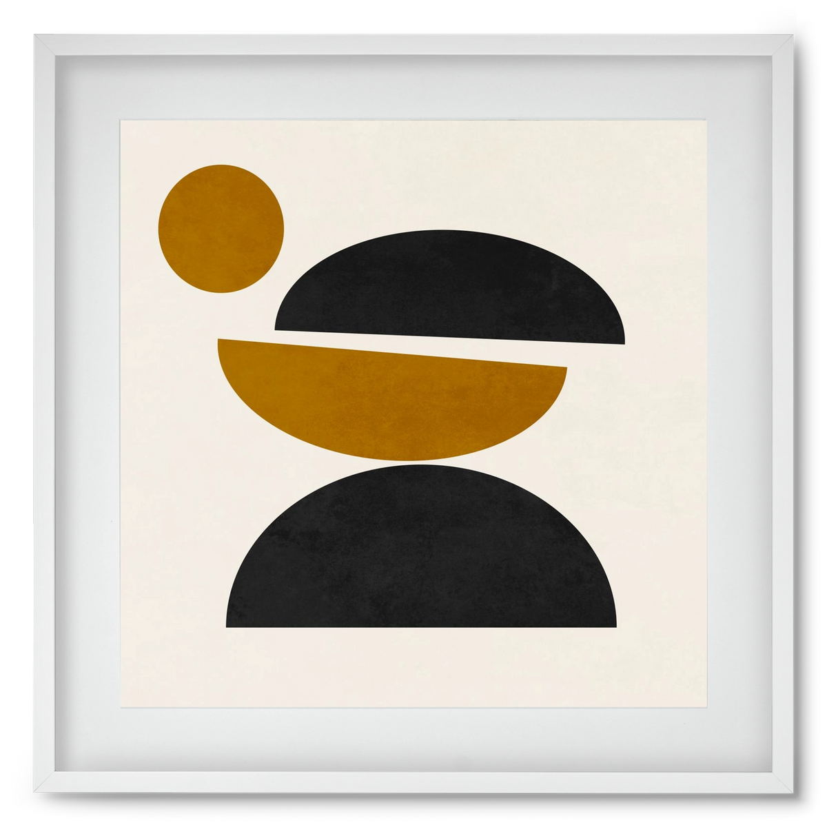 GEOMETRIC SHAPES 9, 50x50 cm (40x40 cm), Fehér keret, paszpartuval