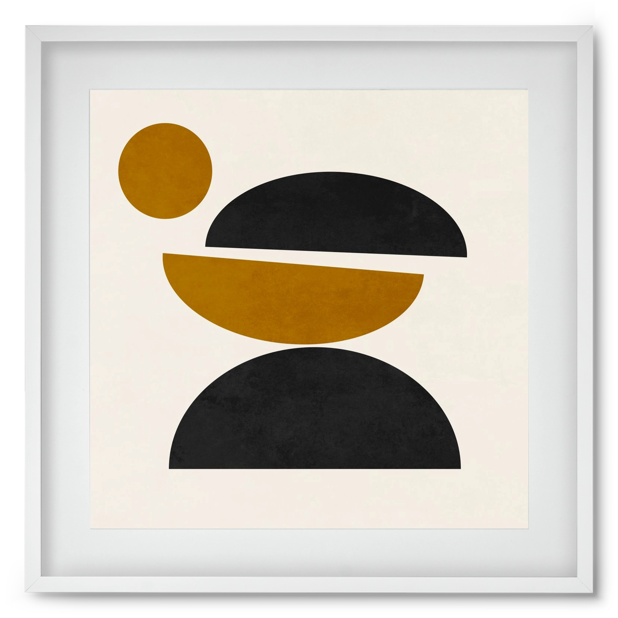 GEOMETRIC SHAPES 9, 50x50 cm (40x40 cm), Fehér keret, paszpartuval