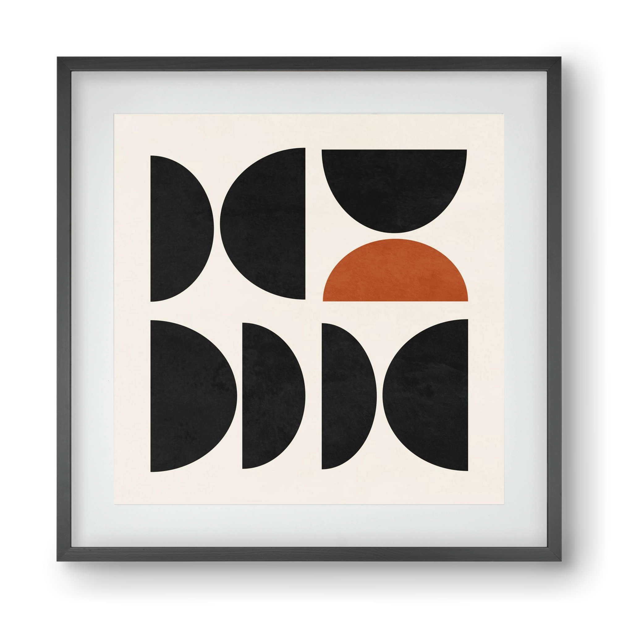 GEOMETRIC SHAPES 10, 40x40 cm (30x30 cm), Fekete keret, paszpartuval