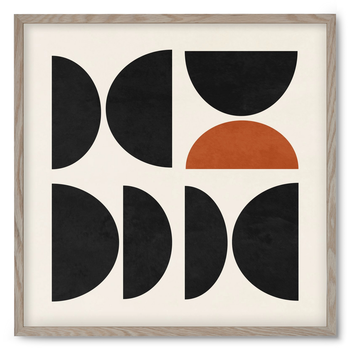 GEOMETRIC SHAPES 10, 50x50 cm (50x50 cm), Tölgy keret