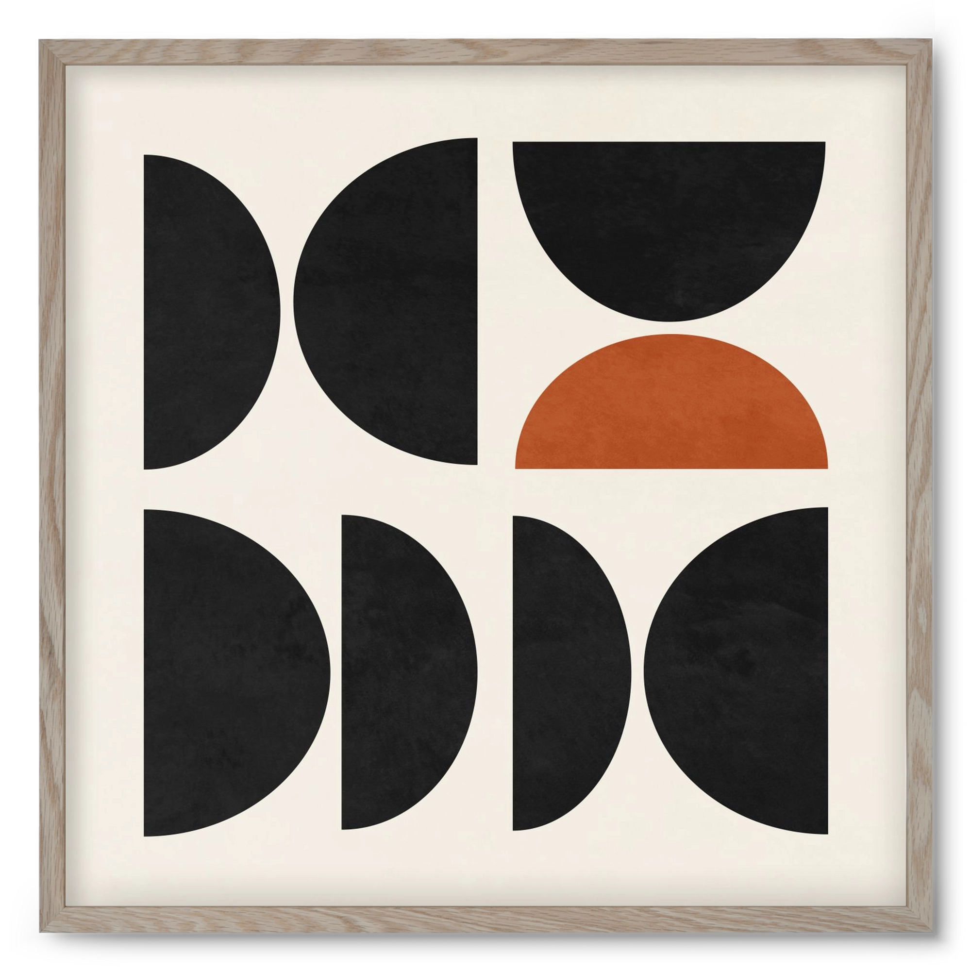 GEOMETRIC SHAPES 10, 50x50 cm (50x50 cm), Tölgy keret