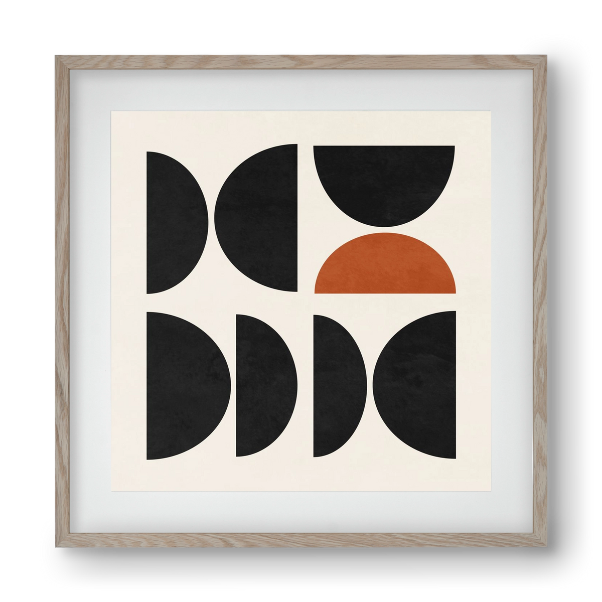 GEOMETRIC SHAPES 10, 40x40 cm (30x30 cm), Tölgy keret, paszpartuval