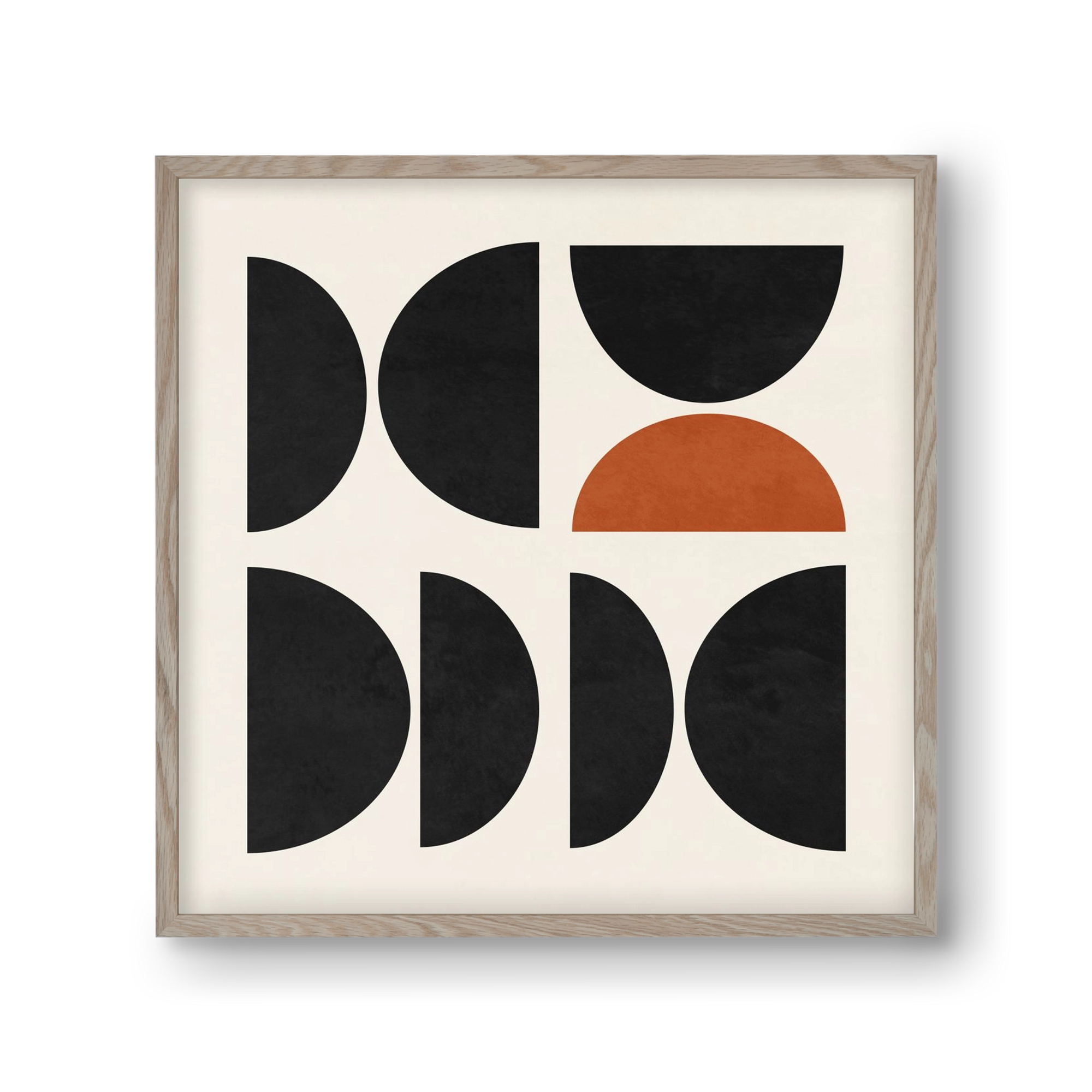 GEOMETRIC SHAPES 10, 30x30 cm (30x30 cm), Tölgy keret