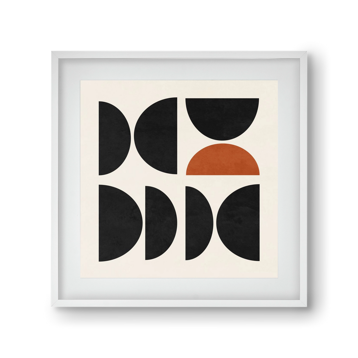 GEOMETRIC SHAPES 10, 30x30 cm (20x20 cm), Fehér keret, paszpartuval