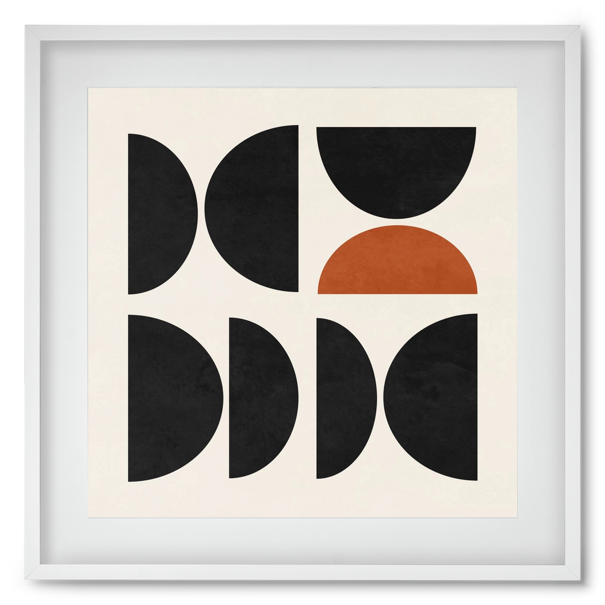 GEOMETRIC SHAPES 10, 50x50 cm (40x40 cm), Fehér keret, paszpartuval