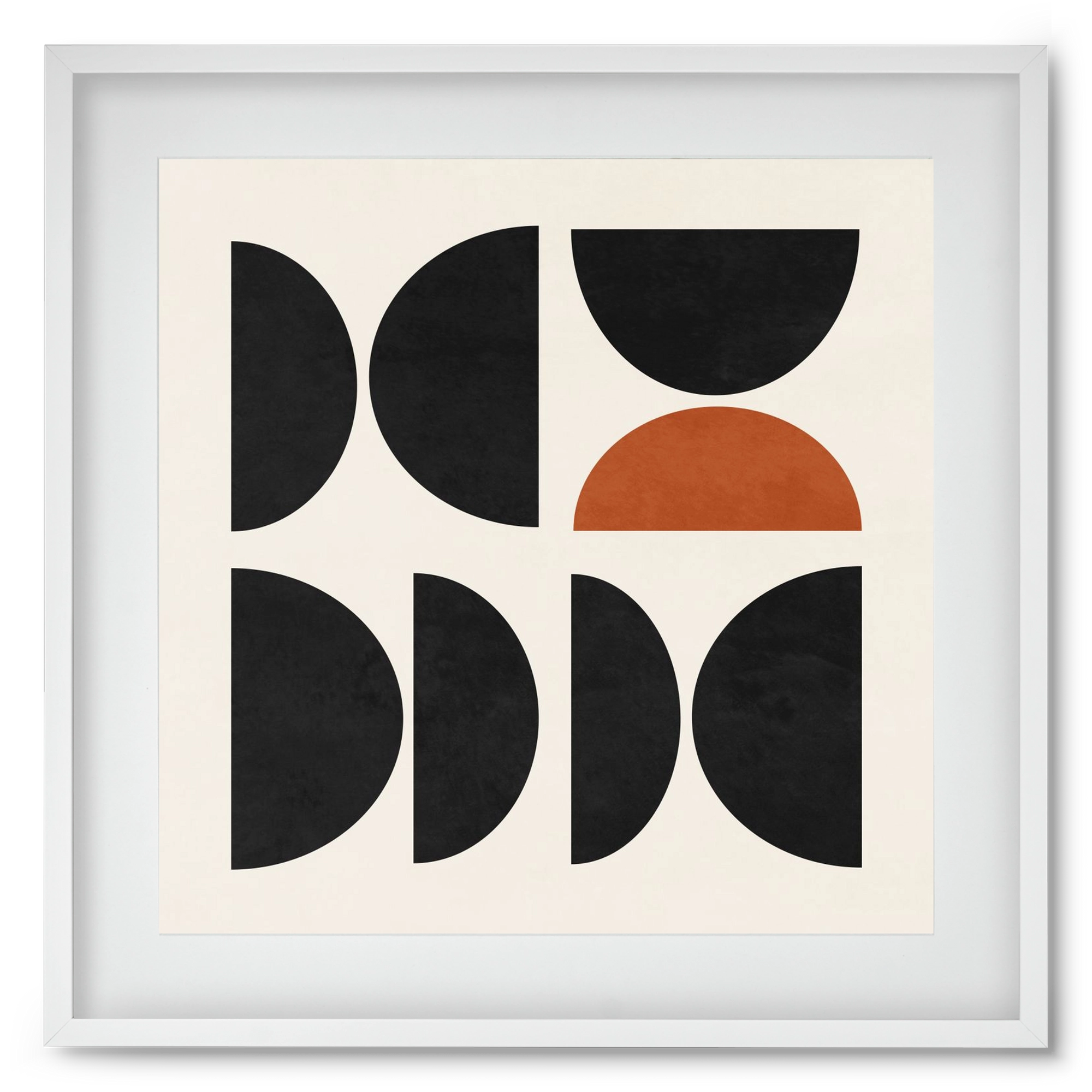 GEOMETRIC SHAPES 10, 50x50 cm (40x40 cm), Fehér keret, paszpartuval