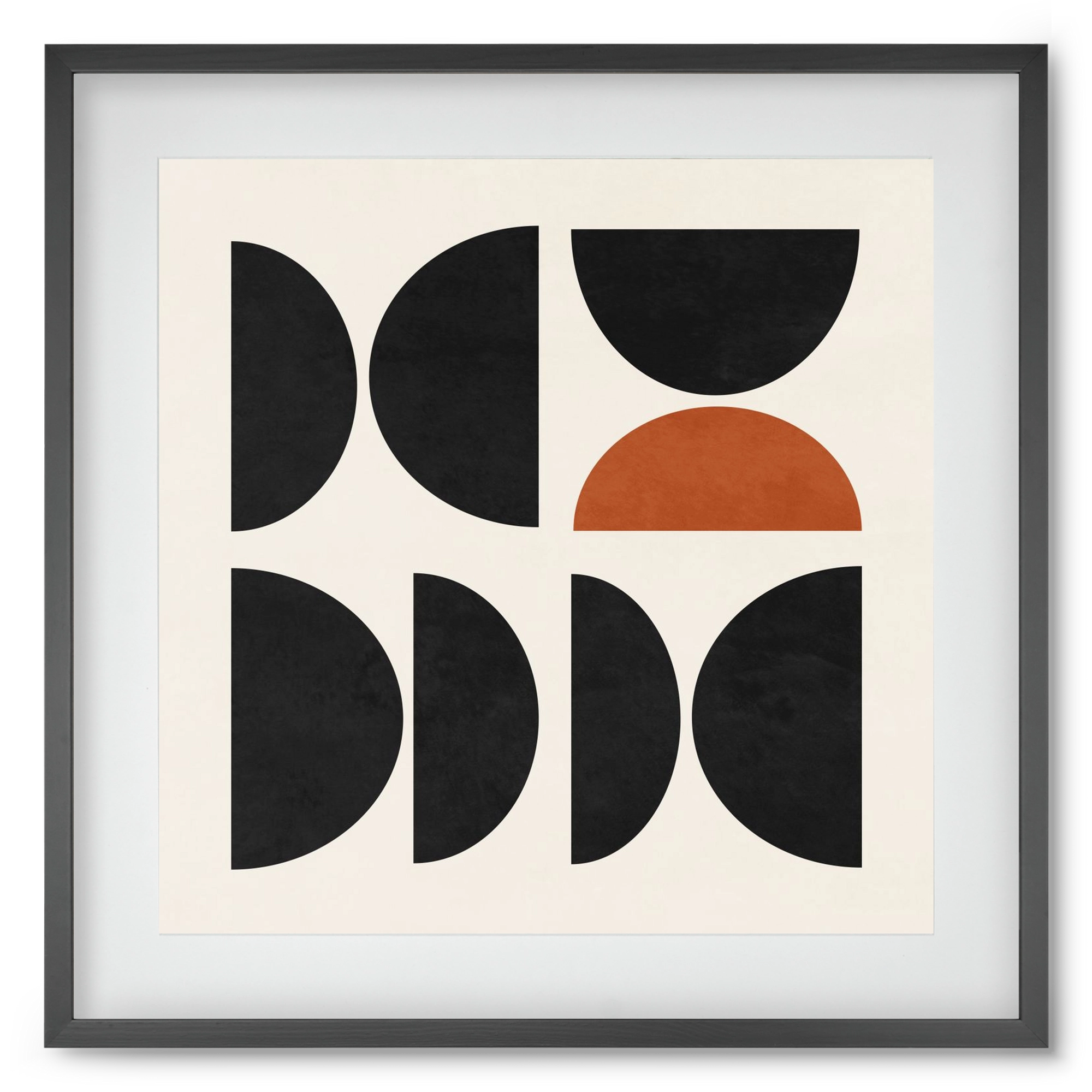 GEOMETRIC SHAPES 10, 50x50 cm (40x40 cm), Fekete keret, paszpartuval