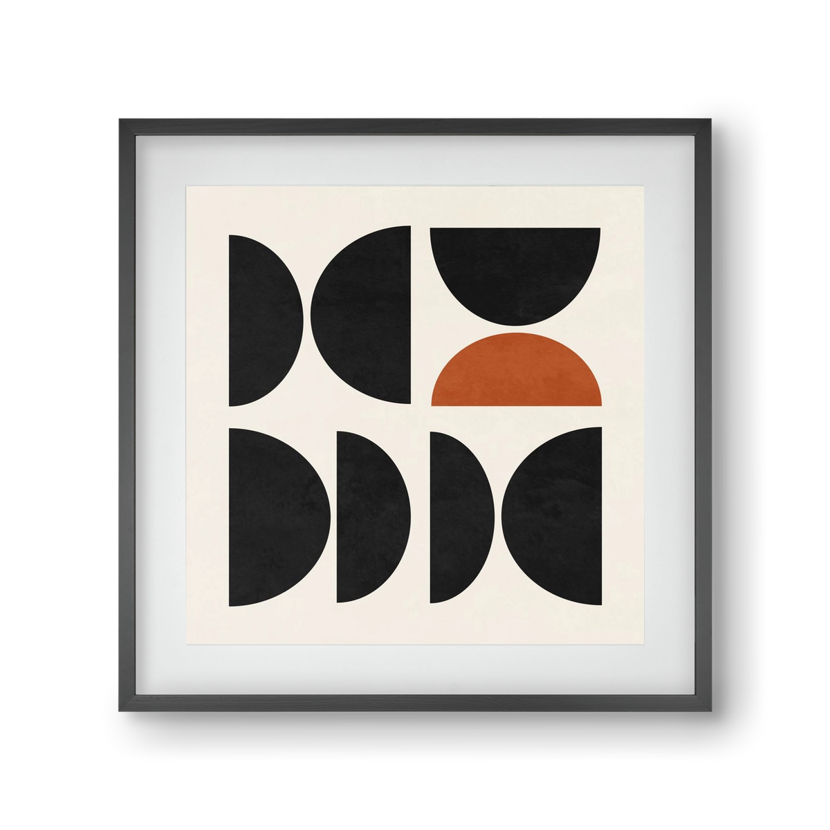 GEOMETRIC SHAPES 10, 30x30 cm (20x20 cm), Fekete keret, paszpartuval