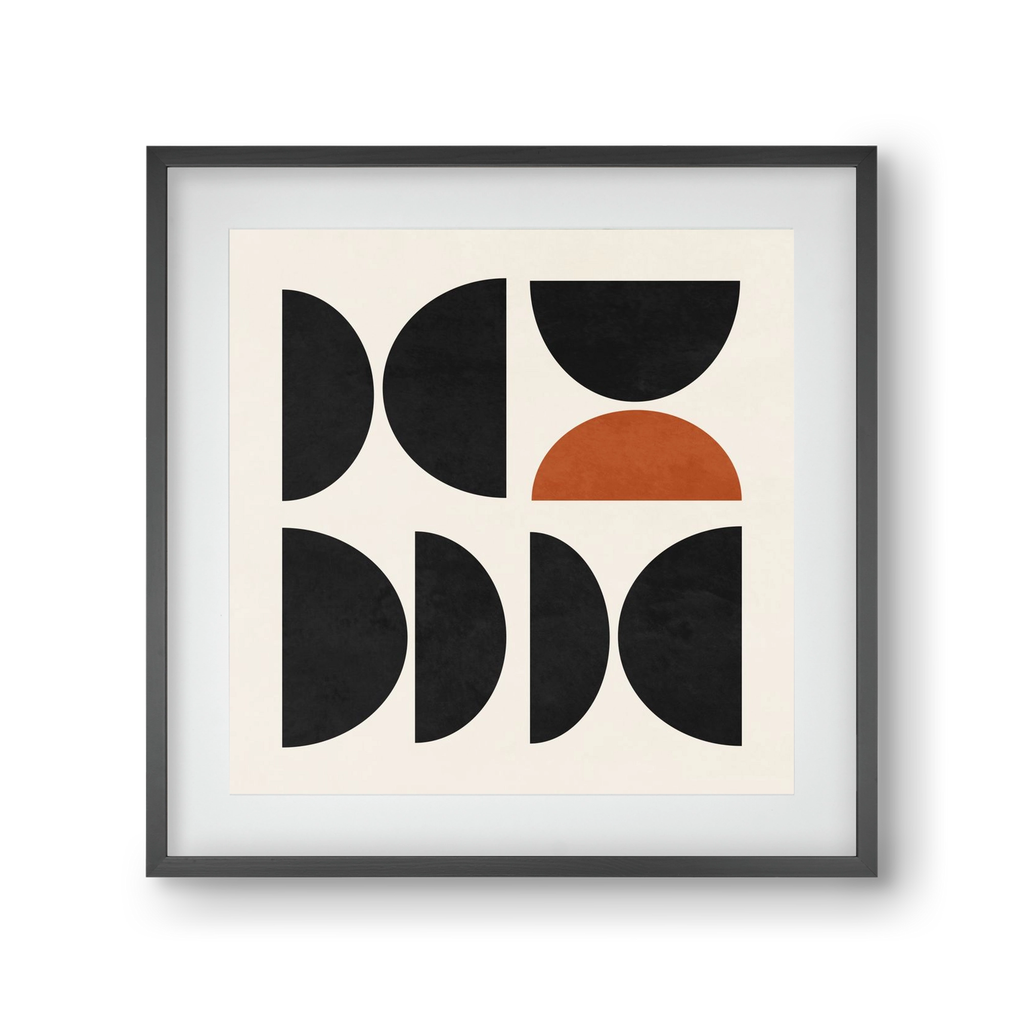 GEOMETRIC SHAPES 10, 30x30 cm (20x20 cm), Fekete keret, paszpartuval