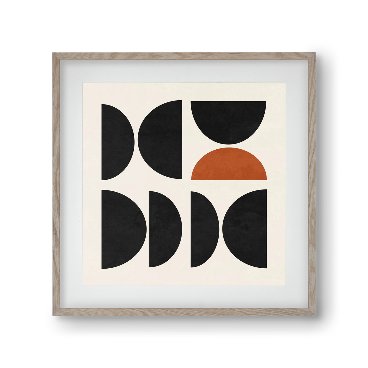 GEOMETRIC SHAPES 10, 30x30 cm (20x20 cm), Tölgy keret, paszpartuval