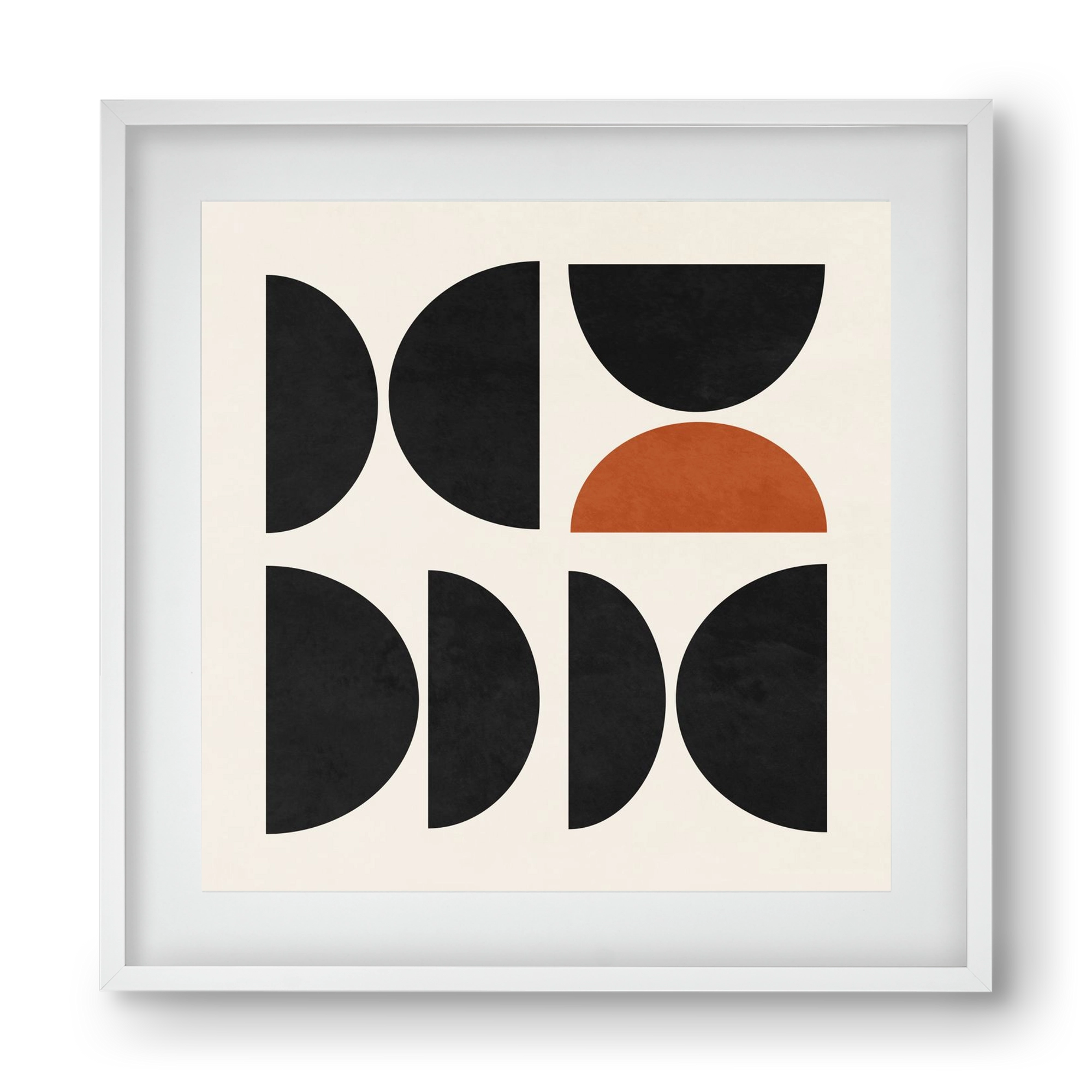 GEOMETRIC SHAPES 10, 40x40 cm (30x30 cm), Fehér keret, paszpartuval