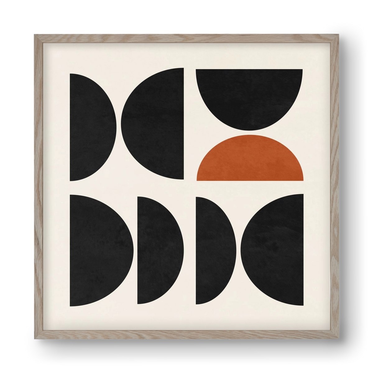 GEOMETRIC SHAPES 10, 40x40 cm (40x40 cm), Tölgy keret