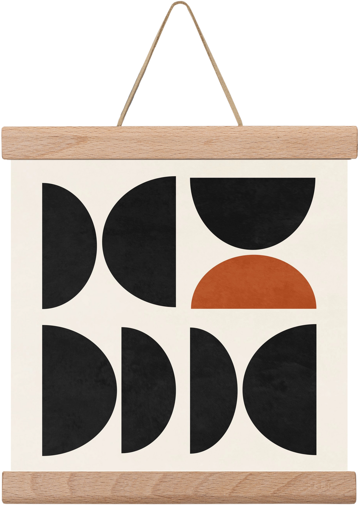 GEOMETRIC SHAPES 10, 20x20 cm (20x20 cm), Tölgy akasztó