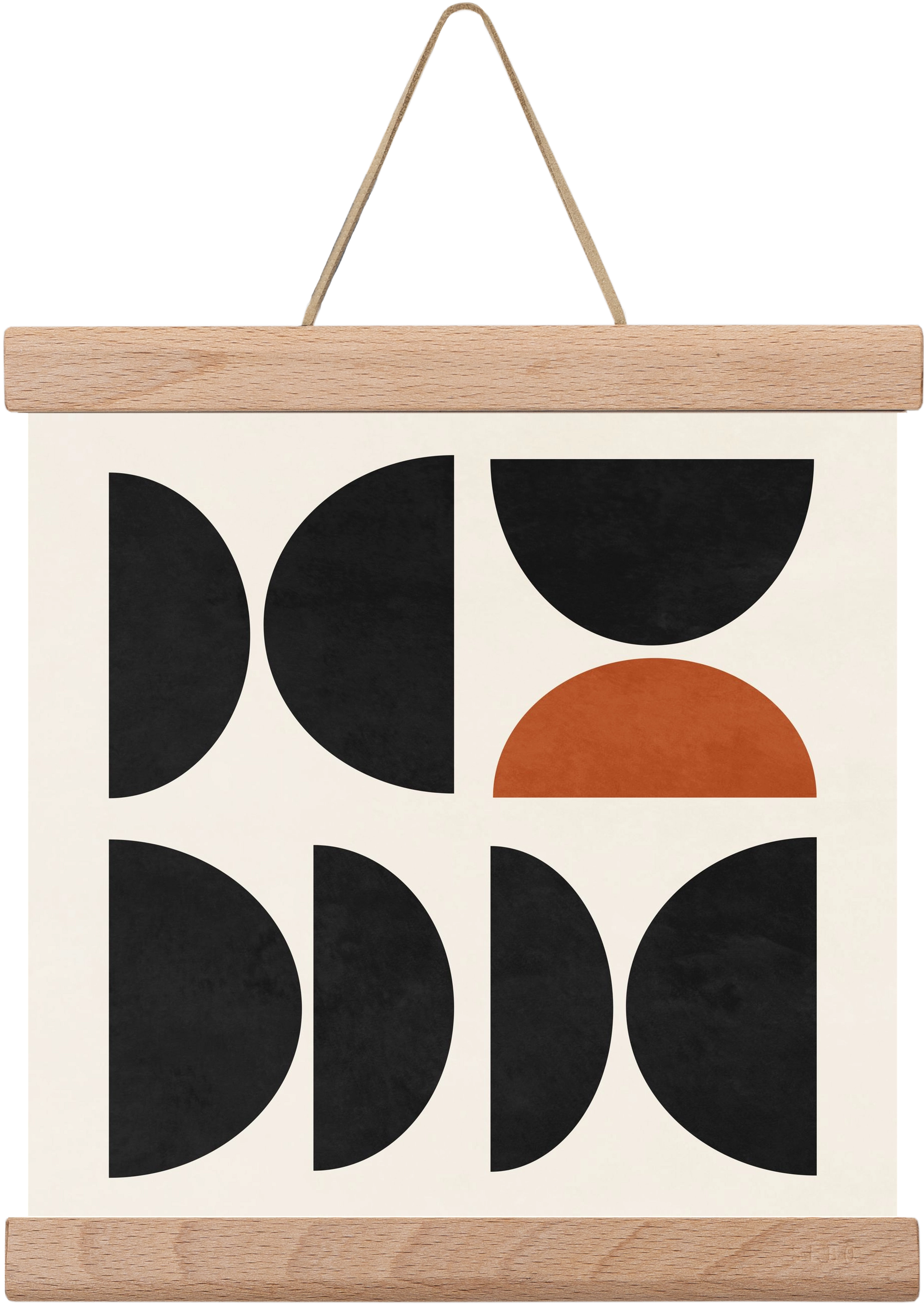 GEOMETRIC SHAPES 10, 20x20 cm (20x20 cm), Tölgy akasztó