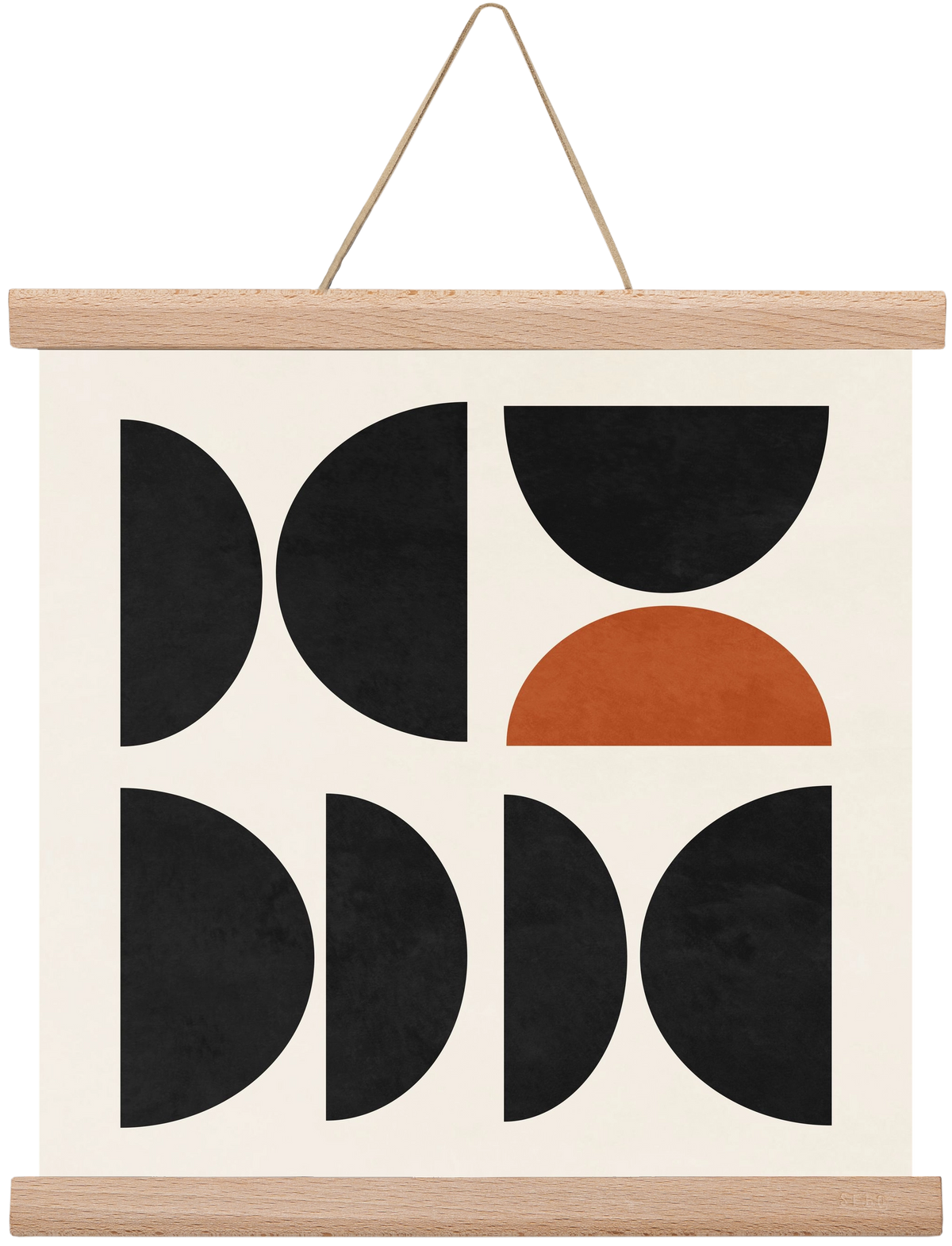 GEOMETRIC SHAPES 10, 30x30 cm (30x30 cm), Tölgy akasztó