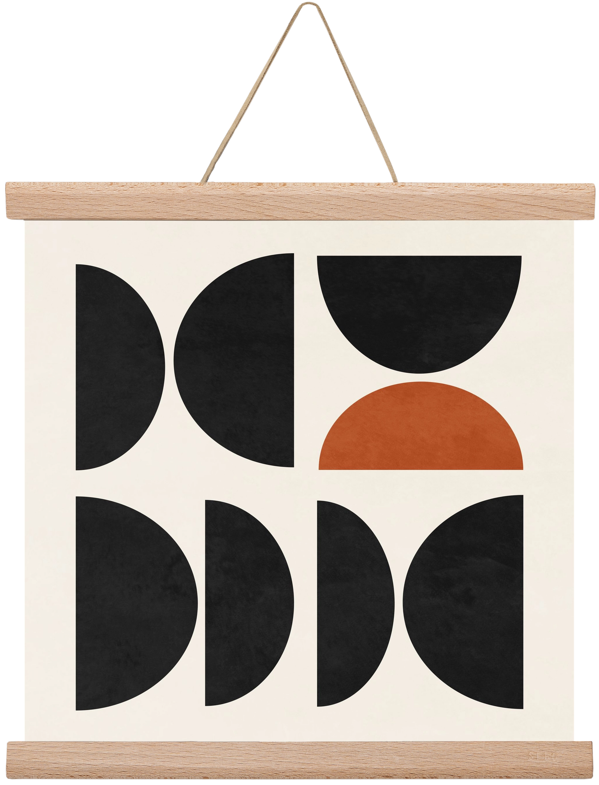 GEOMETRIC SHAPES 10, 30x30 cm (30x30 cm), Tölgy akasztó