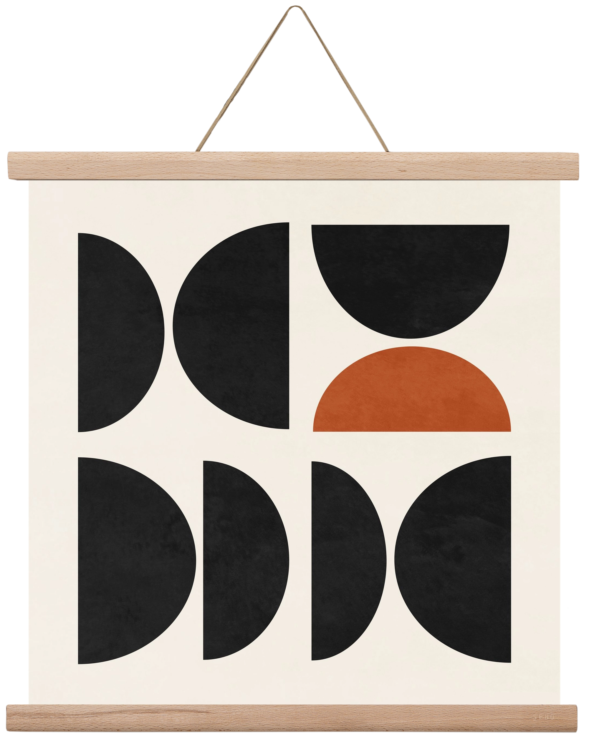 GEOMETRIC SHAPES 10, 40x40 cm (40x40 cm), Tölgy akasztó