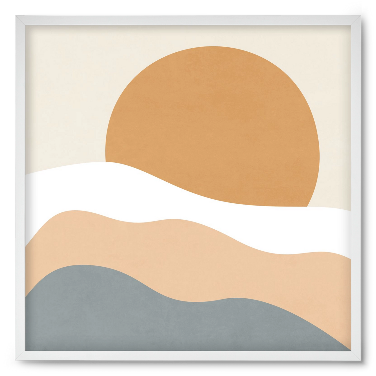 MINIMAL LANDSCAPE - 3, 50x50 cm (50x50 cm), Fehér keret
