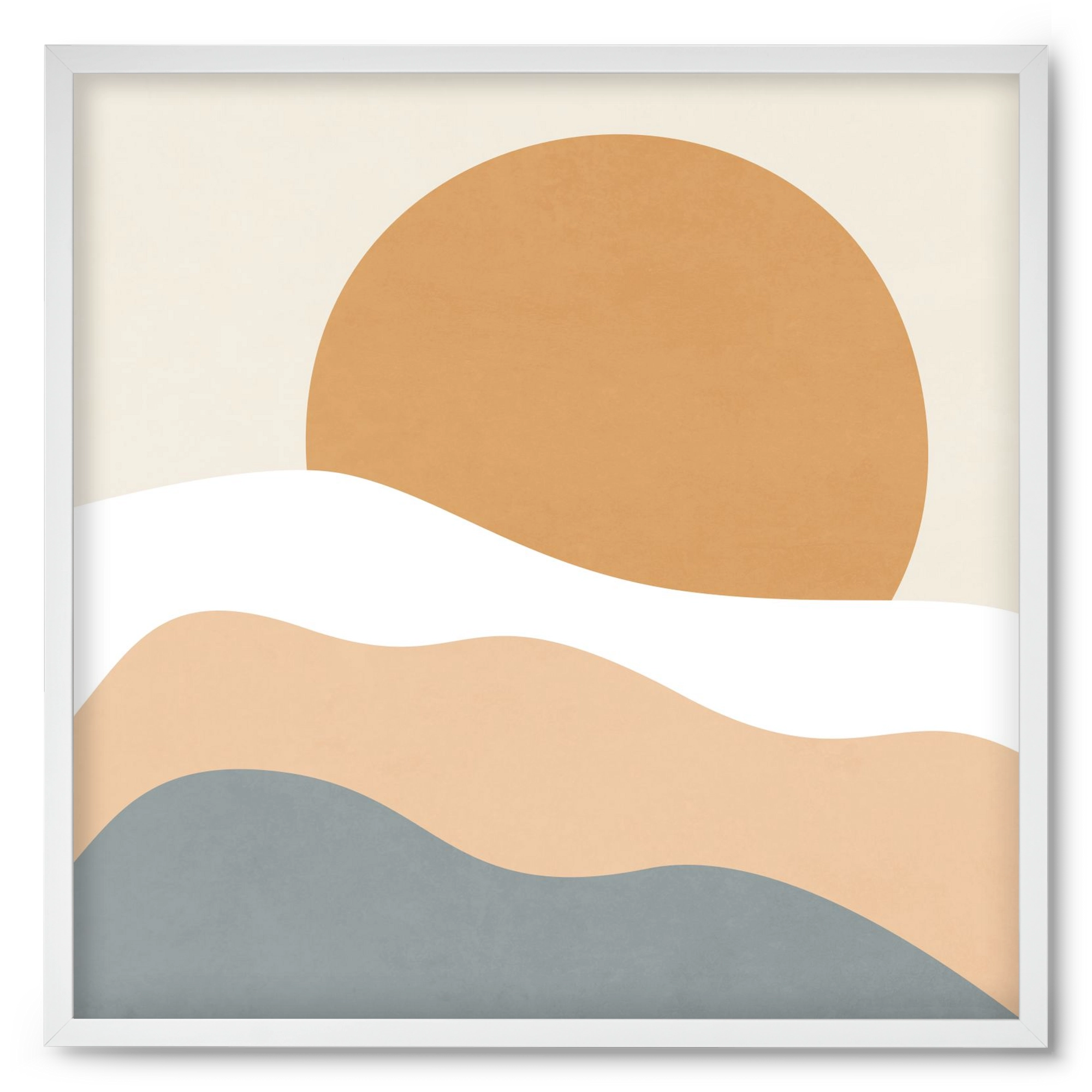MINIMAL LANDSCAPE - 3, 50x50 cm (50x50 cm), Fehér keret