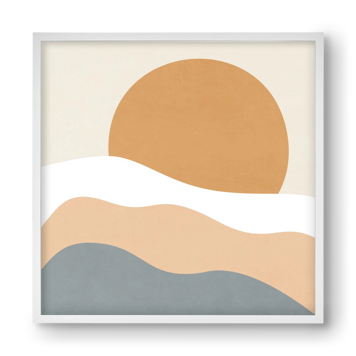 MINIMAL LANDSCAPE - 3, 40x40 cm (40x40 cm), Fehér keret