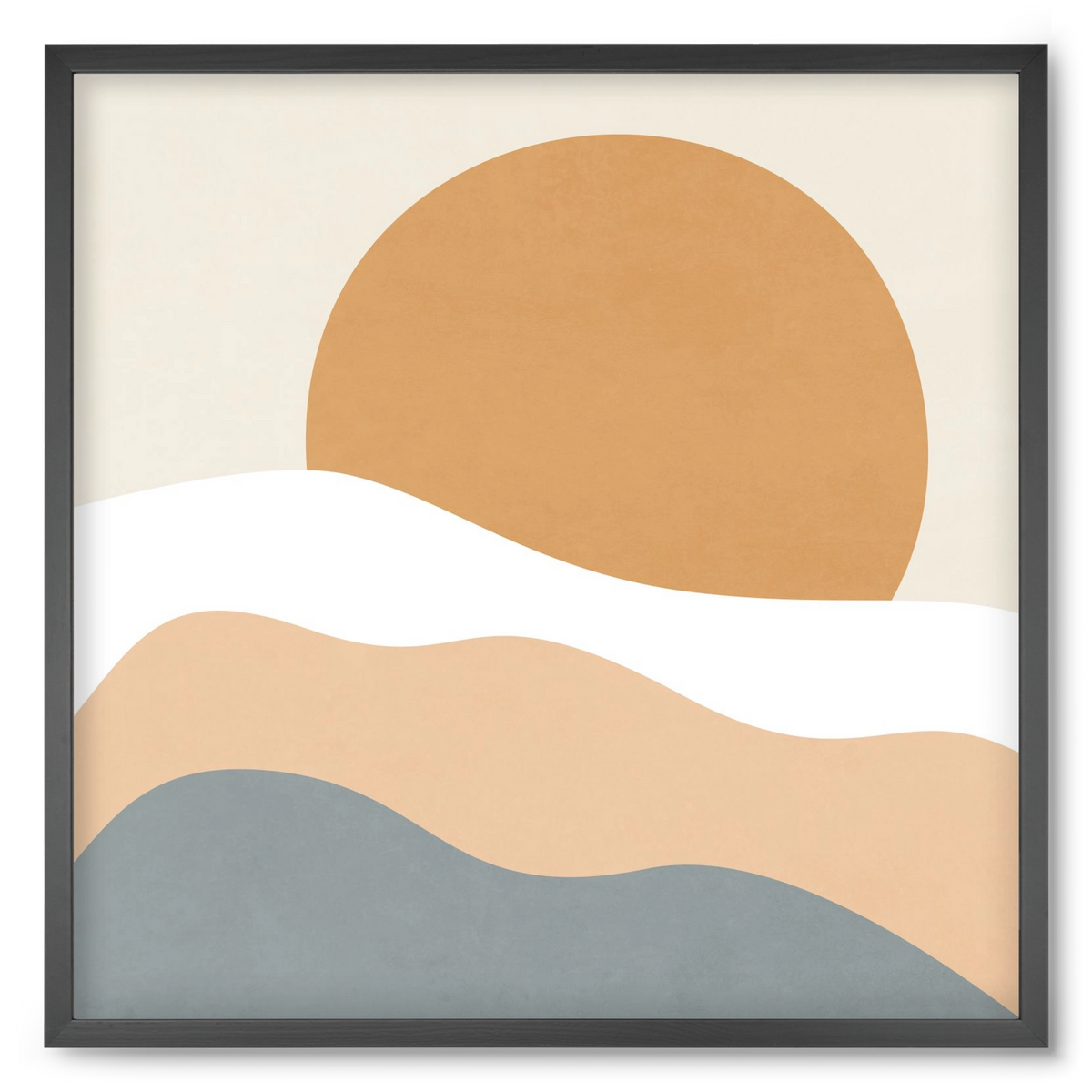MINIMAL LANDSCAPE - 3, 50x50 cm (50x50 cm), Fekete keret