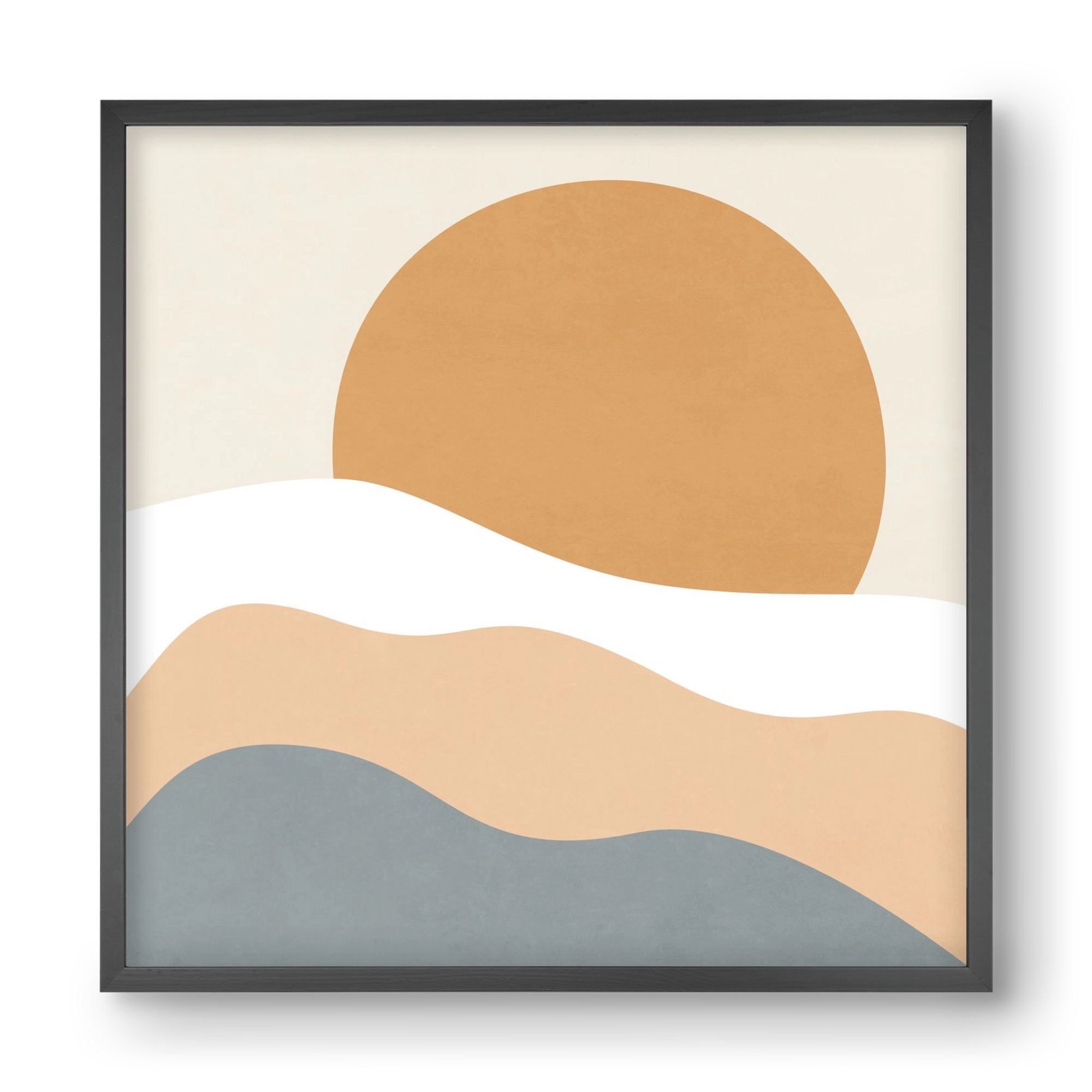 MINIMAL LANDSCAPE - 3, 40x40 cm (40x40 cm), Fekete keret