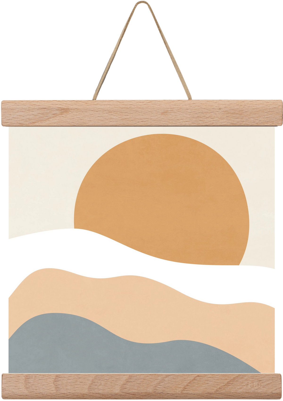 MINIMAL LANDSCAPE - 3, 20x20 cm (20x20 cm), Tölgy akasztó