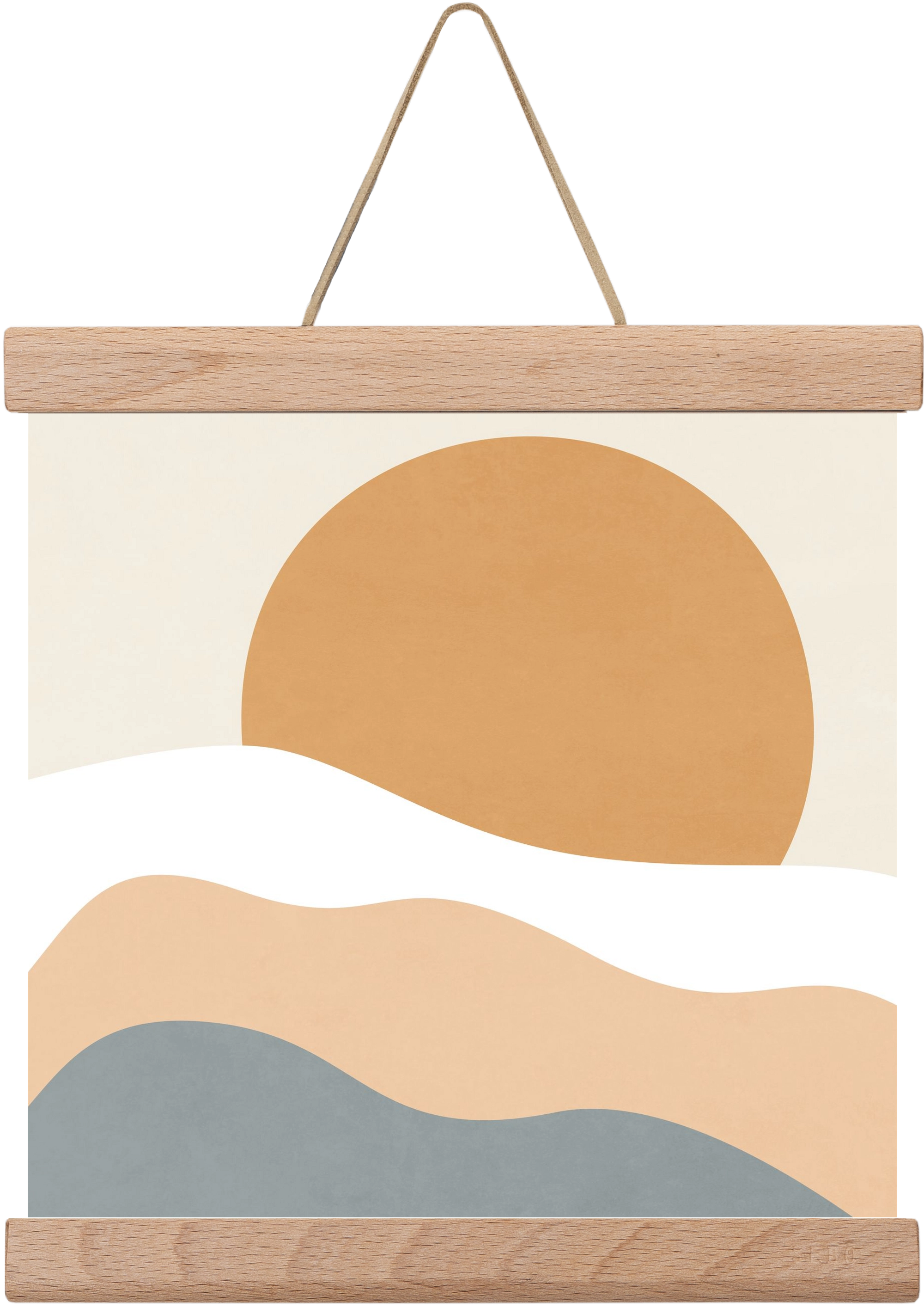 MINIMAL LANDSCAPE - 3, 20x20 cm (20x20 cm), Tölgy akasztó