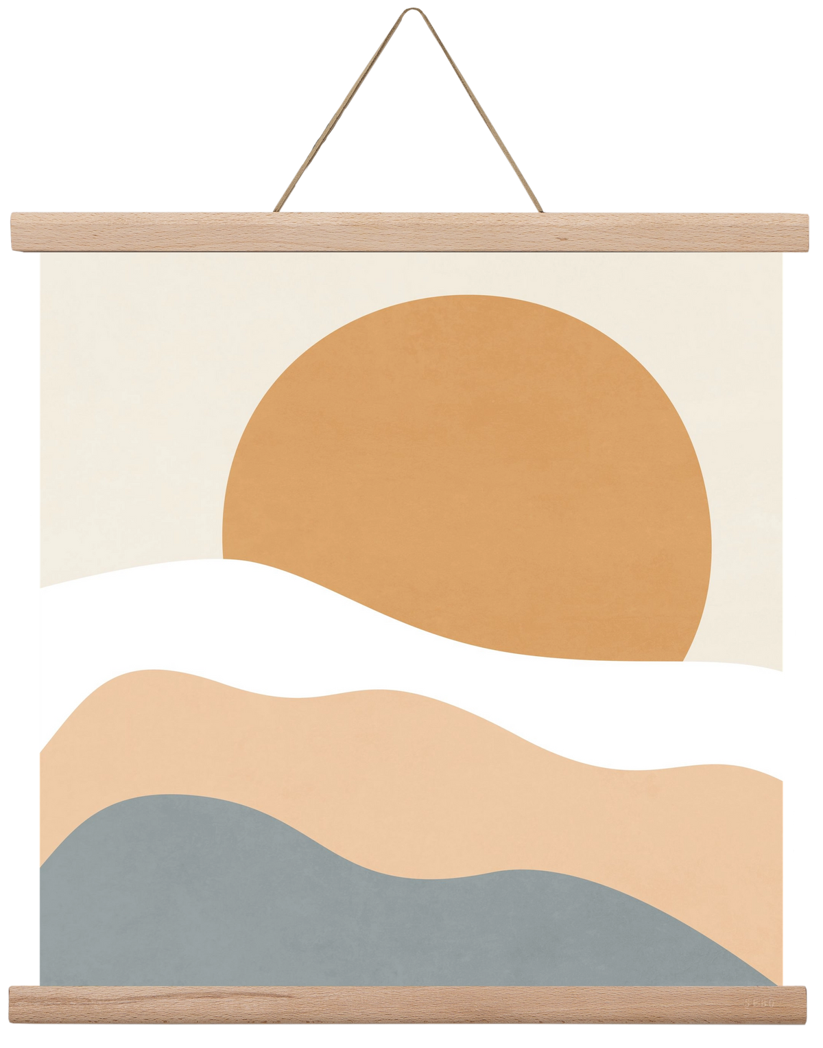 MINIMAL LANDSCAPE - 3, 40x40 cm (40x40 cm), Tölgy akasztó