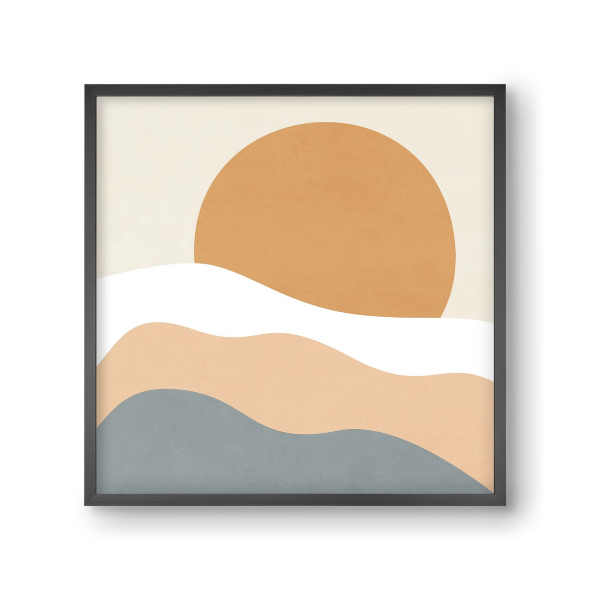 MINIMAL LANDSCAPE - 3, 30x30 cm (30x30 cm), Fekete keret