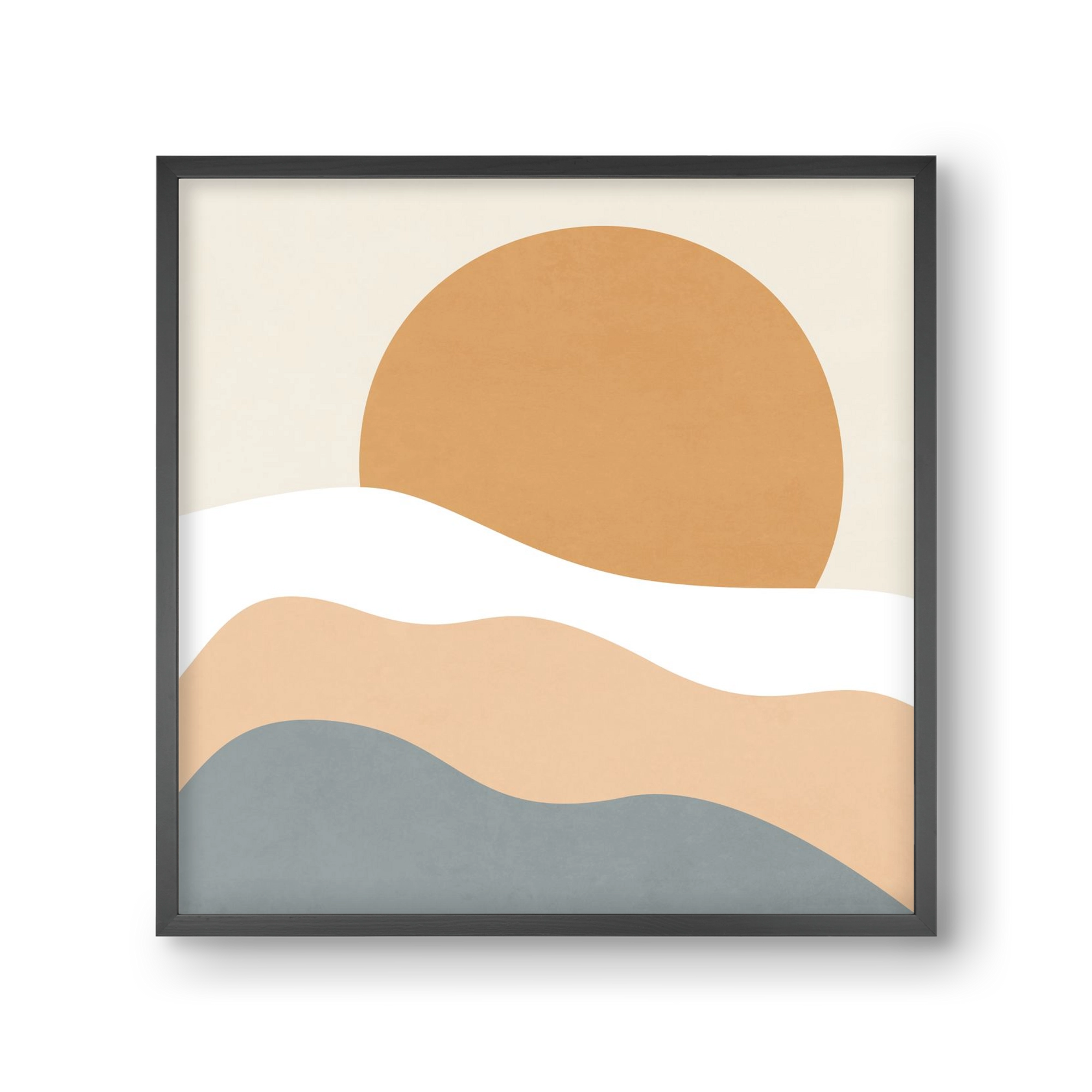 MINIMAL LANDSCAPE - 3, 30x30 cm (30x30 cm), Fekete keret