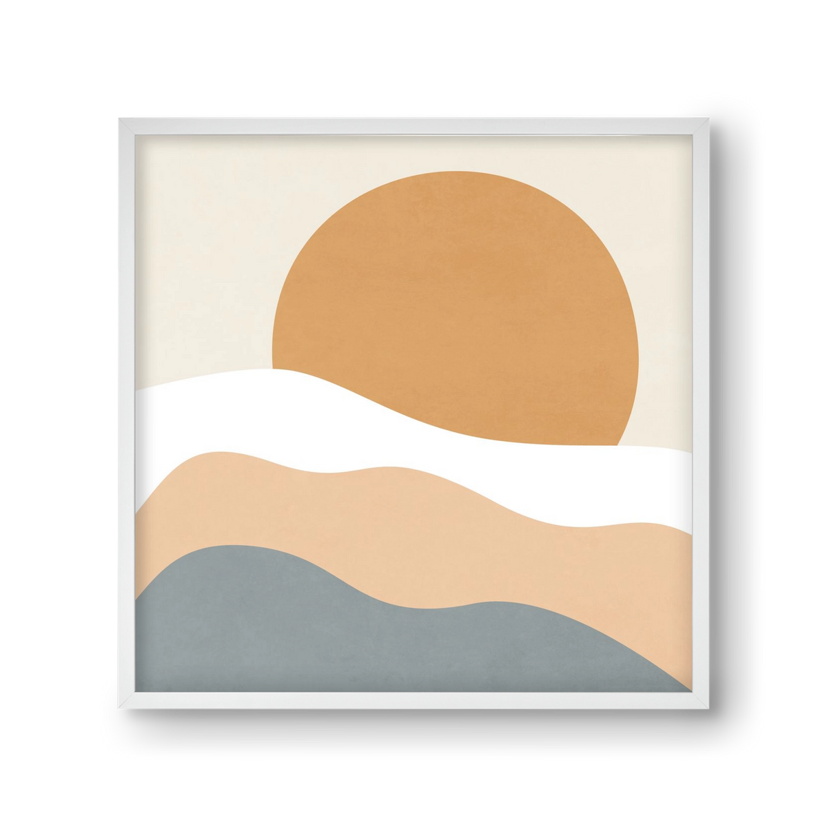 MINIMAL LANDSCAPE - 3, 30x30 cm (30x30 cm), Fehér keret