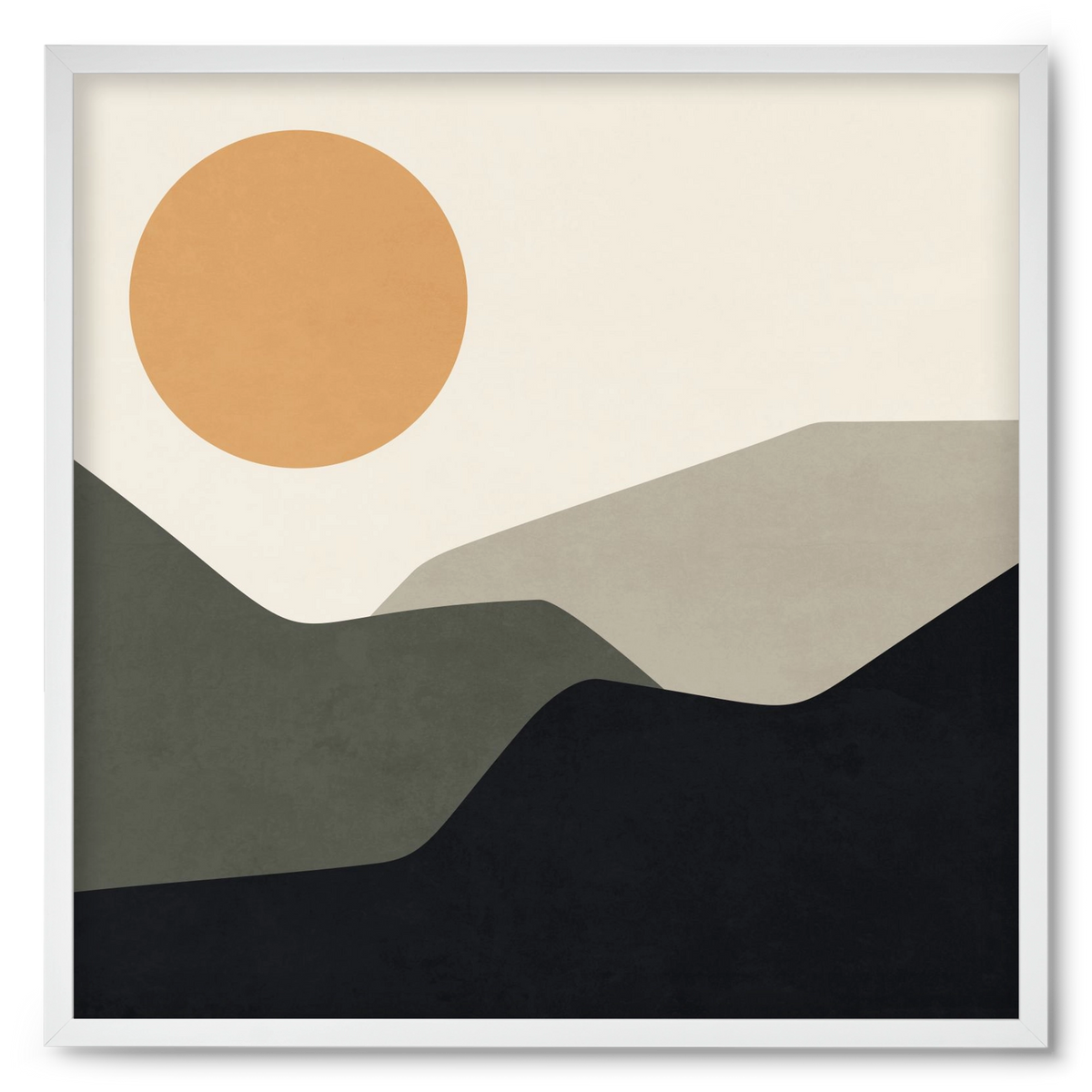MINIMAL LANDSCAPE - 2, 50x50 cm (50x50 cm), Fehér keret