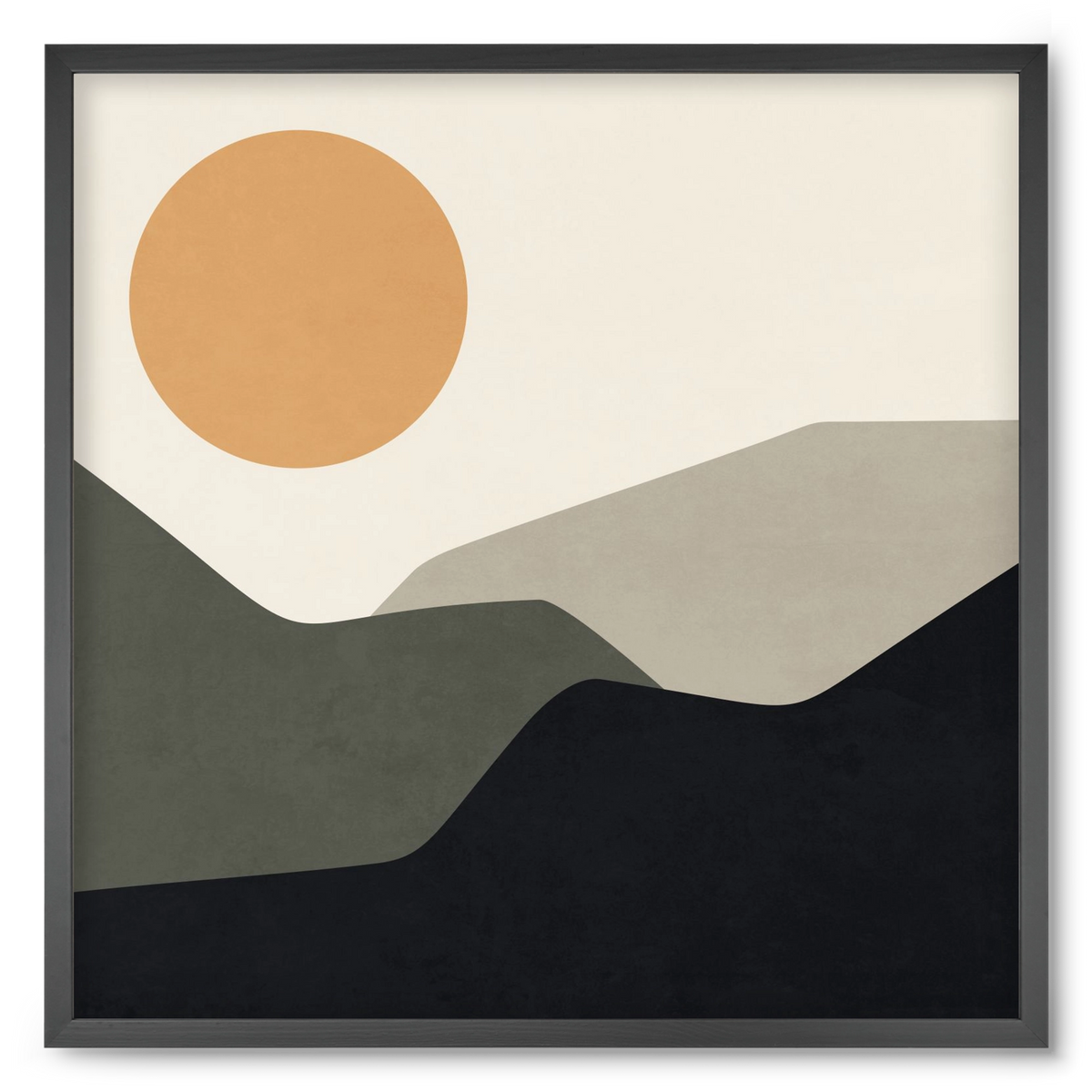 MINIMAL LANDSCAPE - 2, 50x50 cm (50x50 cm), Fekete keret