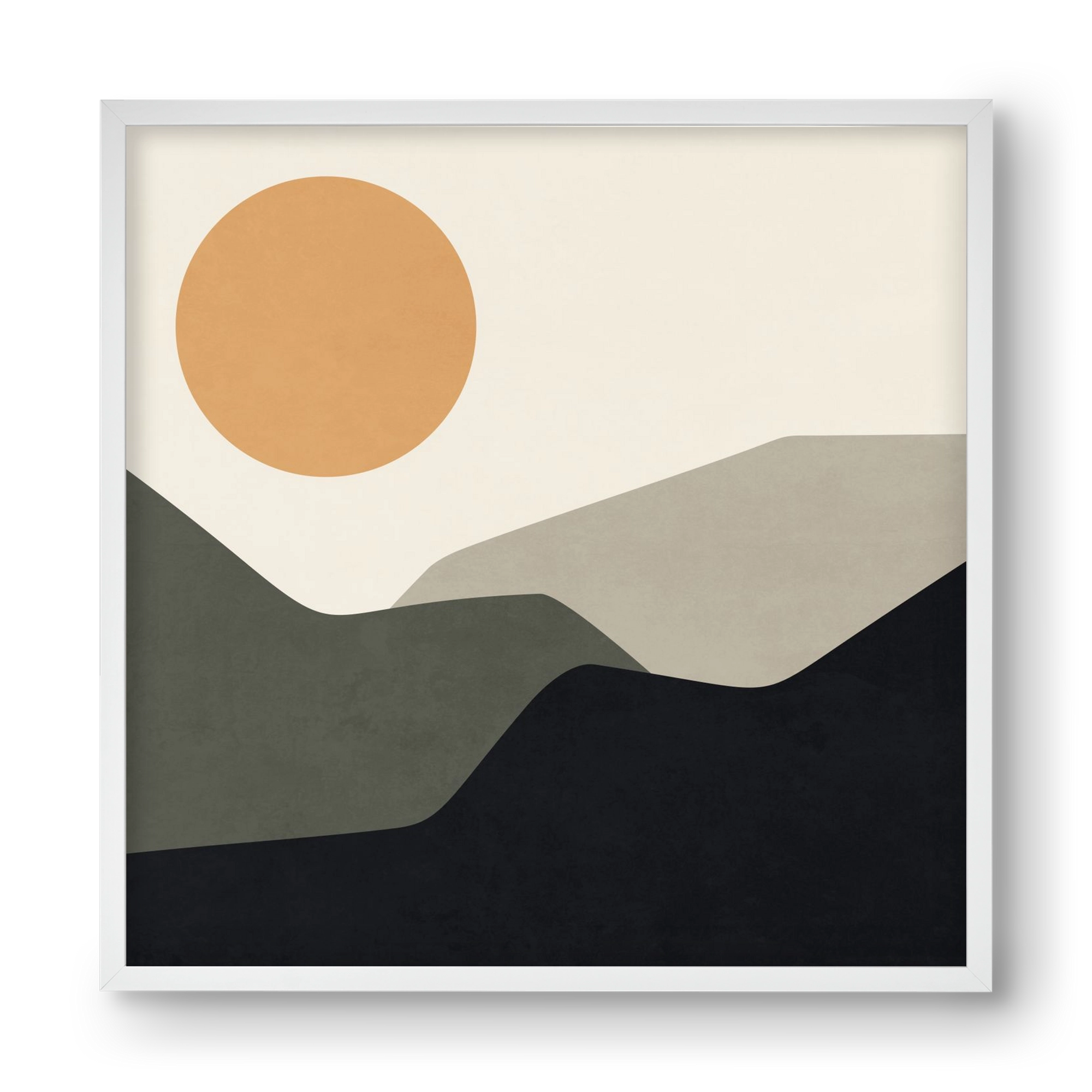 MINIMAL LANDSCAPE - 2, 40x40 cm (40x40 cm), Fehér keret