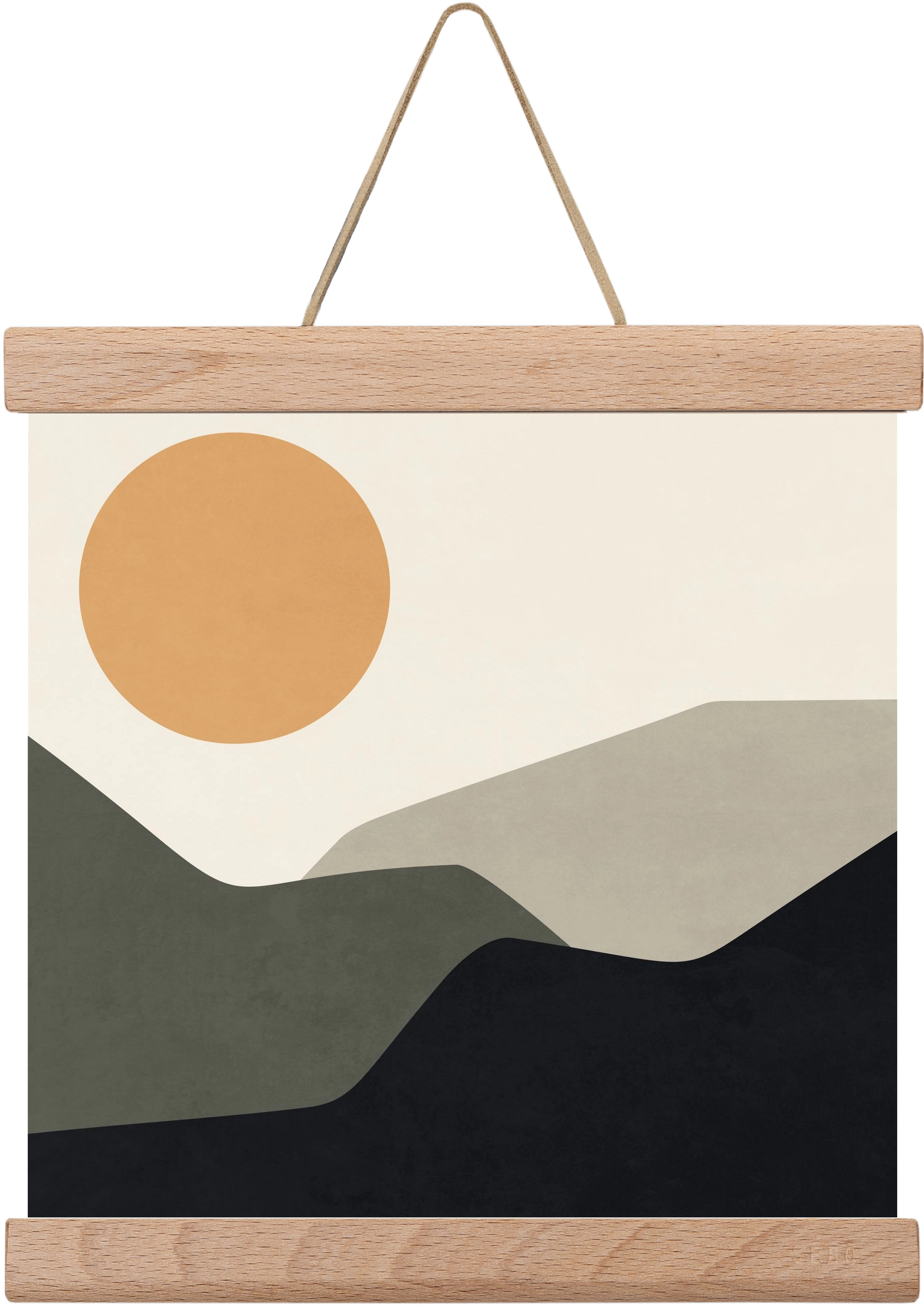 MINIMAL LANDSCAPE - 2, 20x20 cm (20x20 cm), Tölgy akasztó