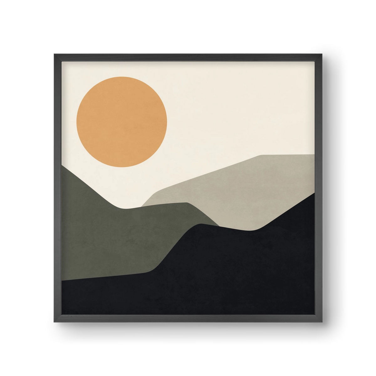 MINIMAL LANDSCAPE - 2, 30x30 cm (30x30 cm), Fekete keret