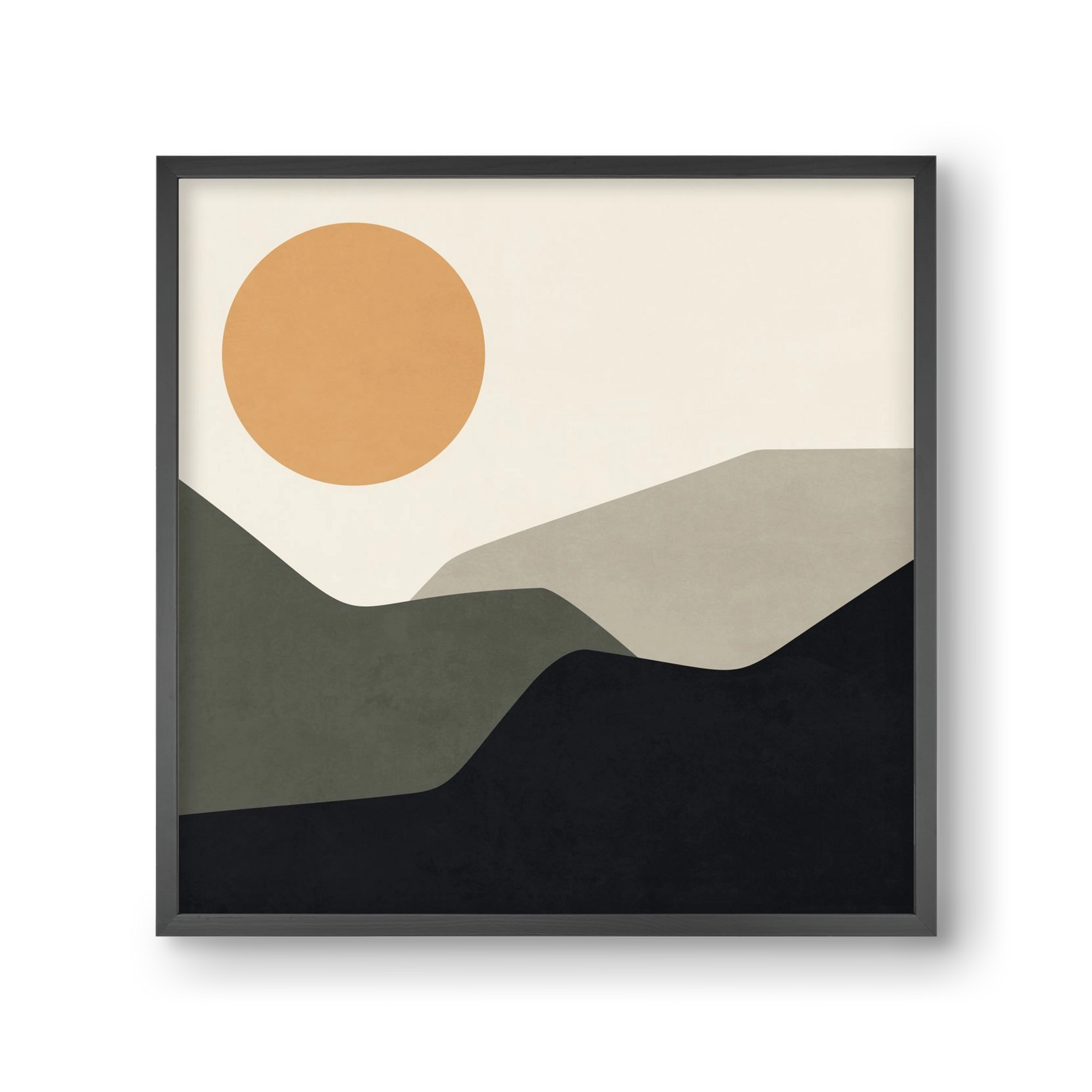 MINIMAL LANDSCAPE - 2, 30x30 cm (30x30 cm), Fekete keret