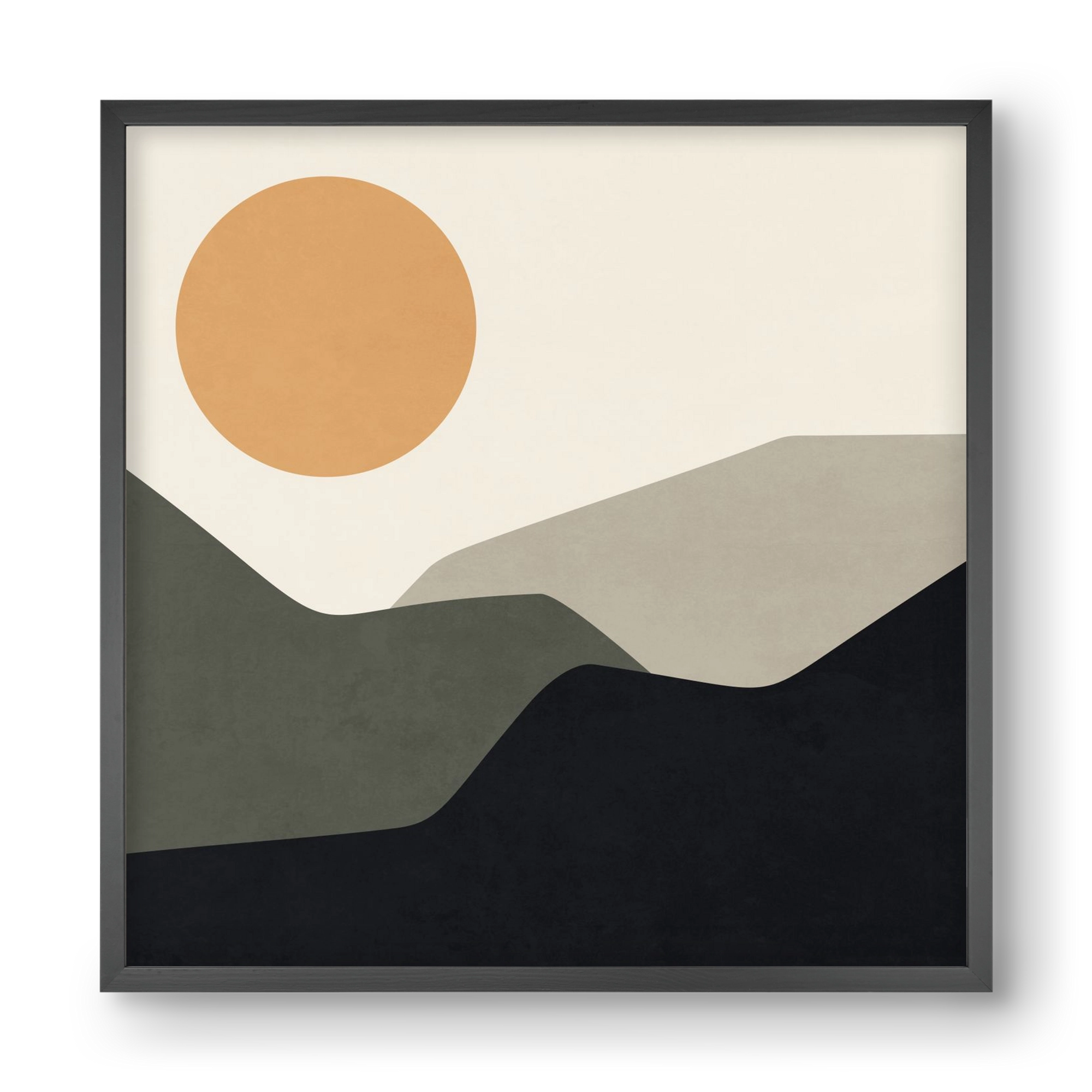 MINIMAL LANDSCAPE - 2, 40x40 cm (40x40 cm), Fekete keret
