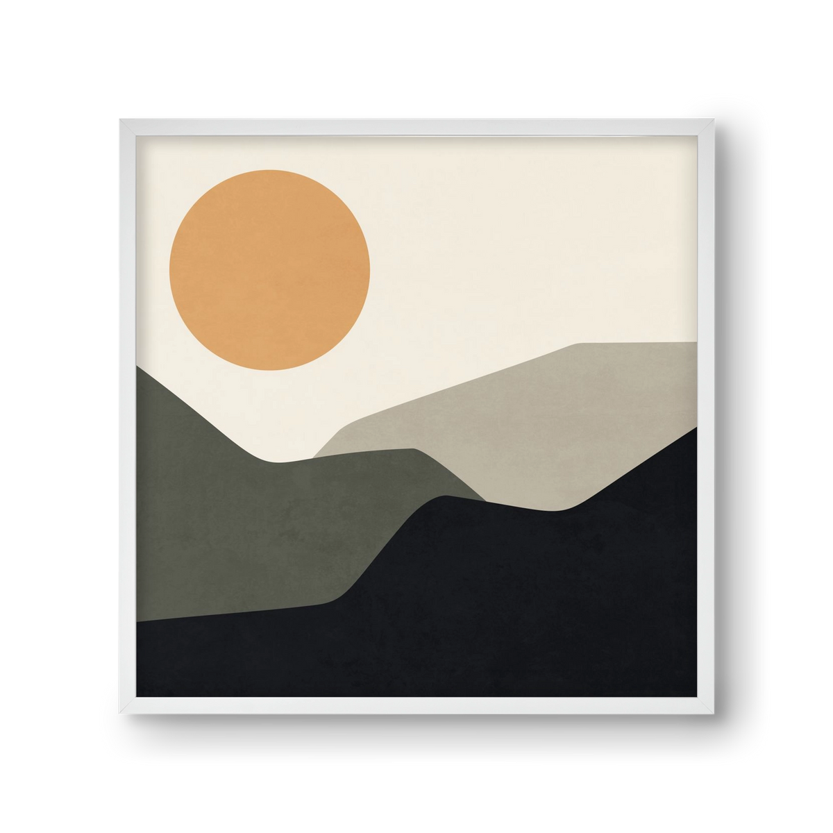 MINIMAL LANDSCAPE - 2, 30x30 cm (30x30 cm), Fehér keret