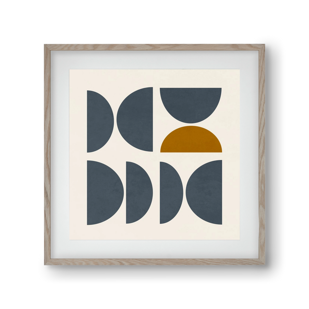 GEOMETRIC ART - BLUE I, 30x30 cm (20x20 cm), Tölgy keret, paszpartuval